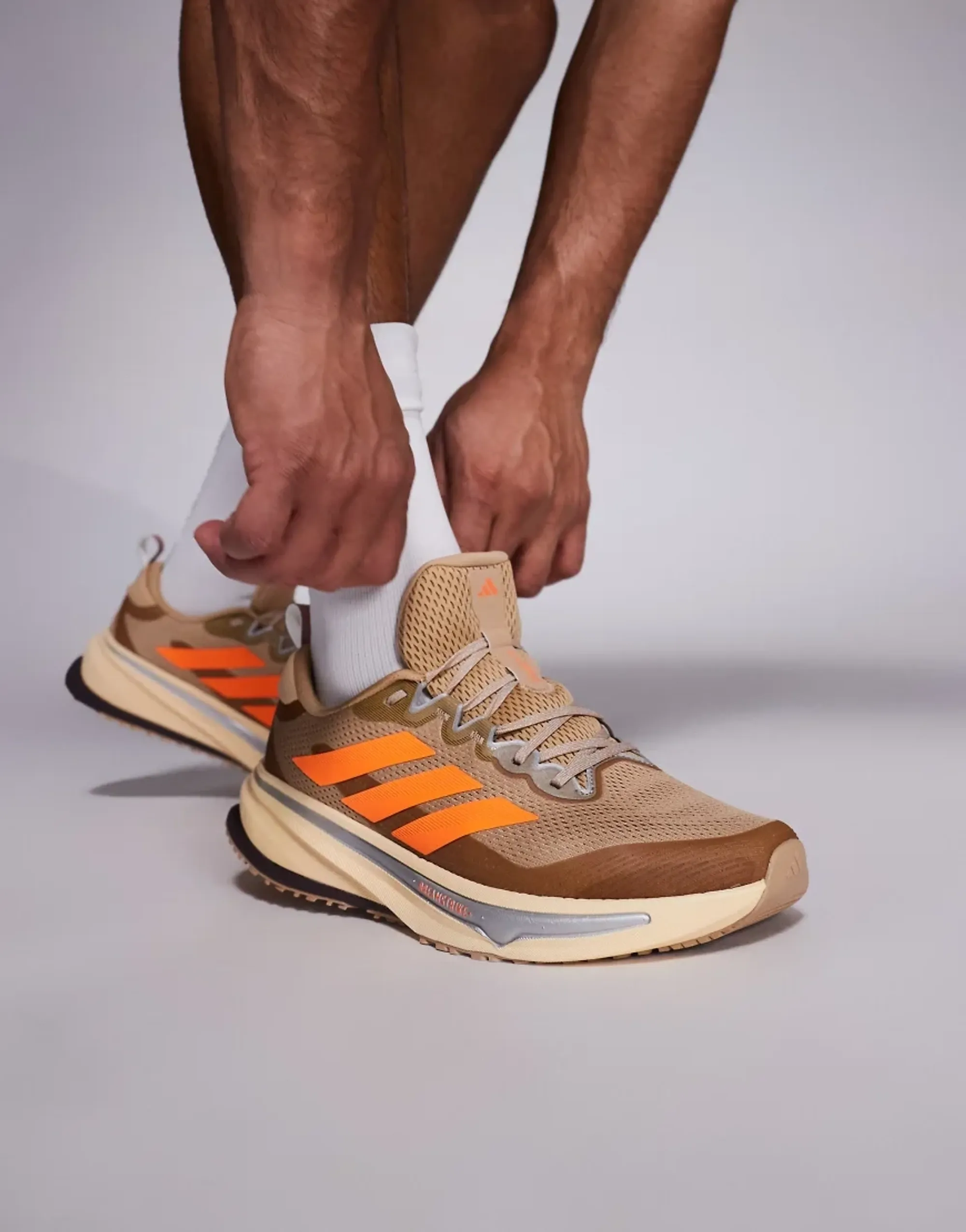 Adidas Running Supernova Rise Trainers In Brown And Orange