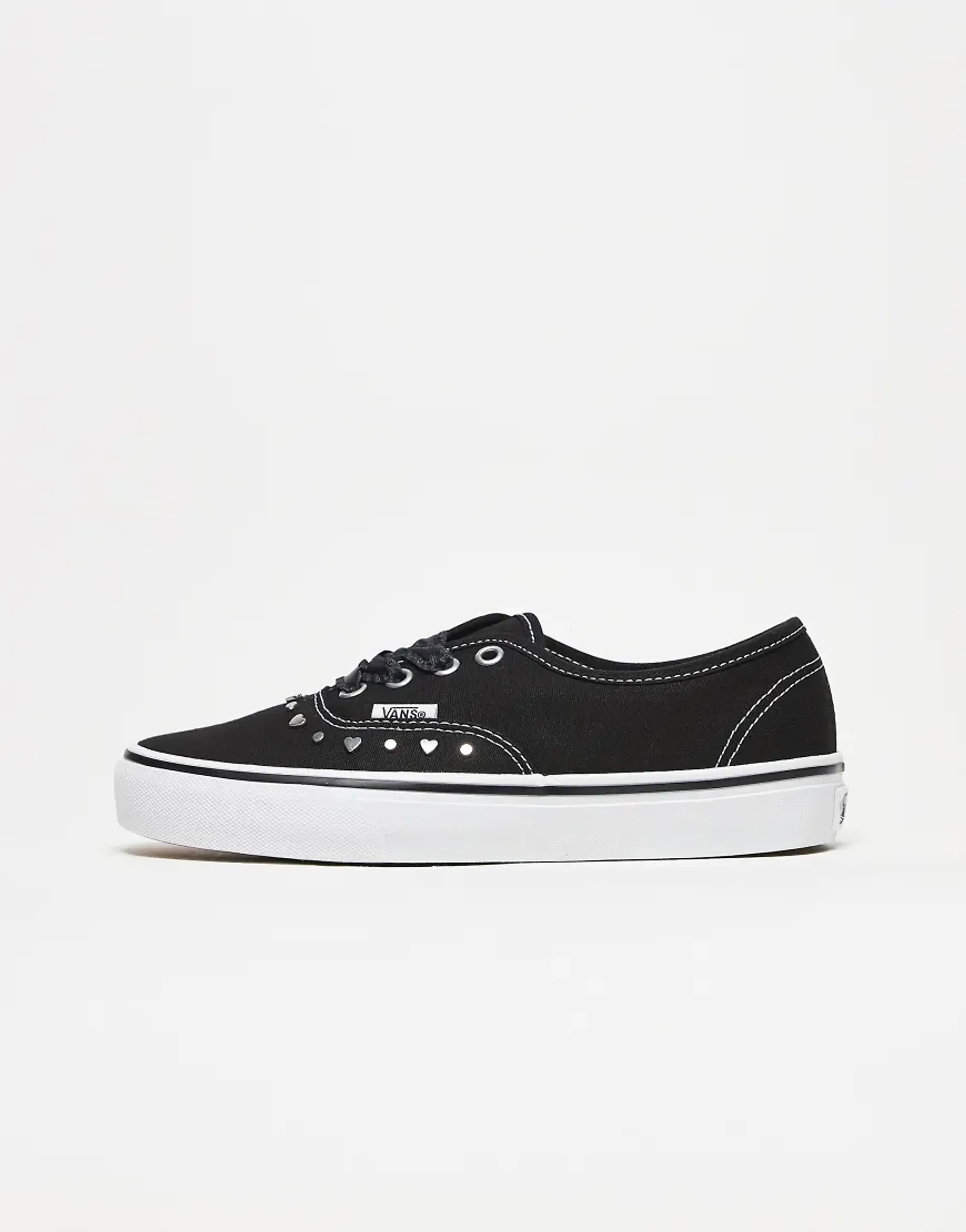 Vans Authentic Heart Studded Trainers In Black