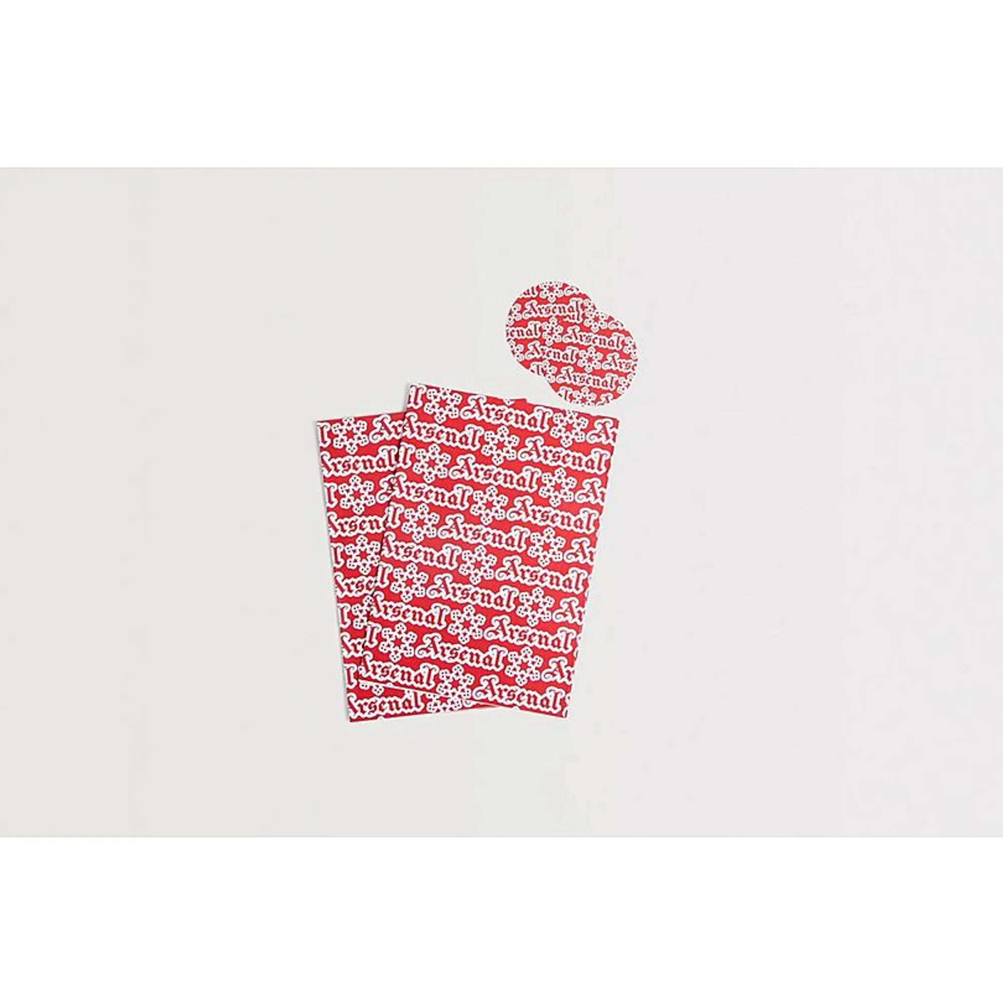 Arsenal Red Gift Wrap Sheets and Tags, Red