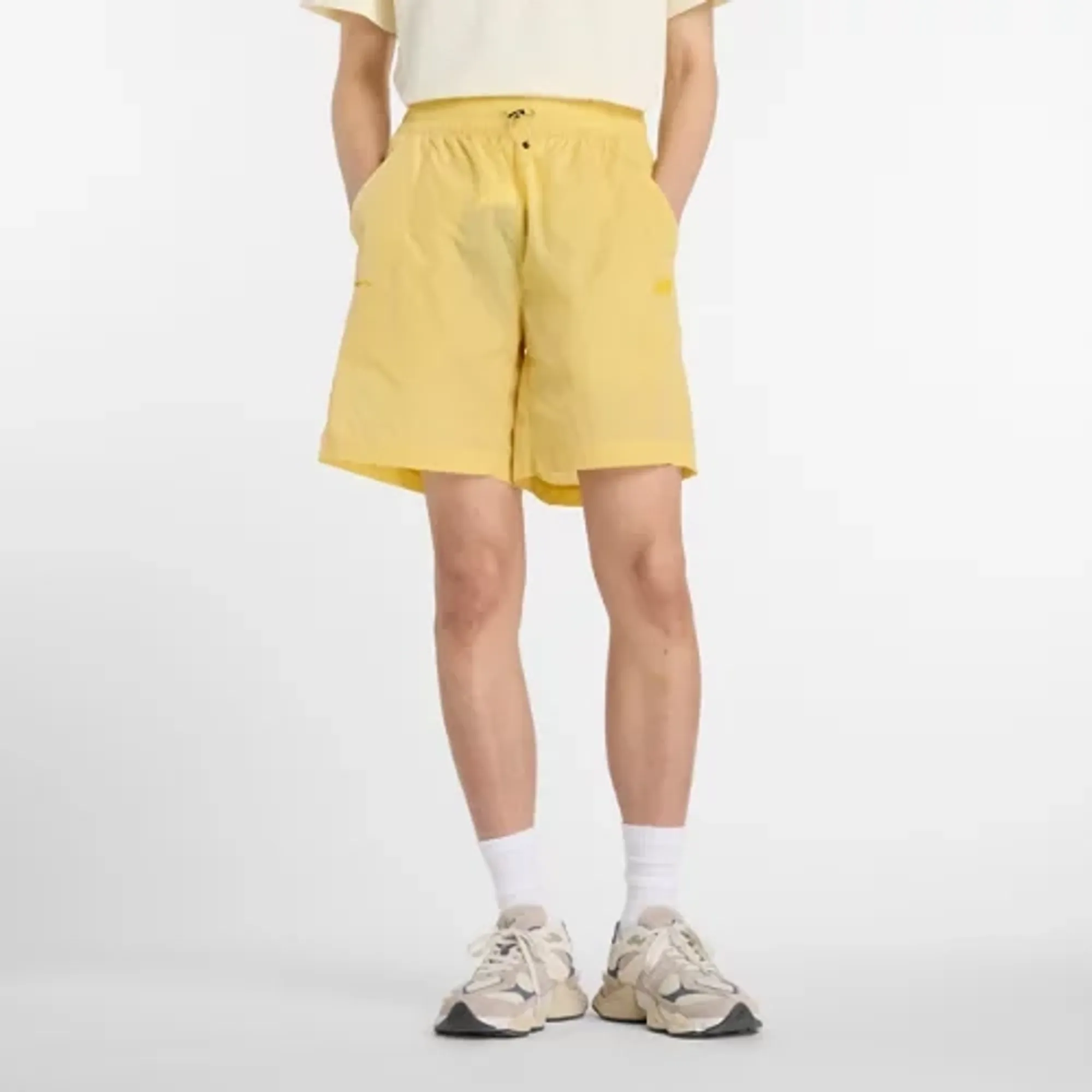 New Balance Men's NB Grey Short 8" in Beige Nylon