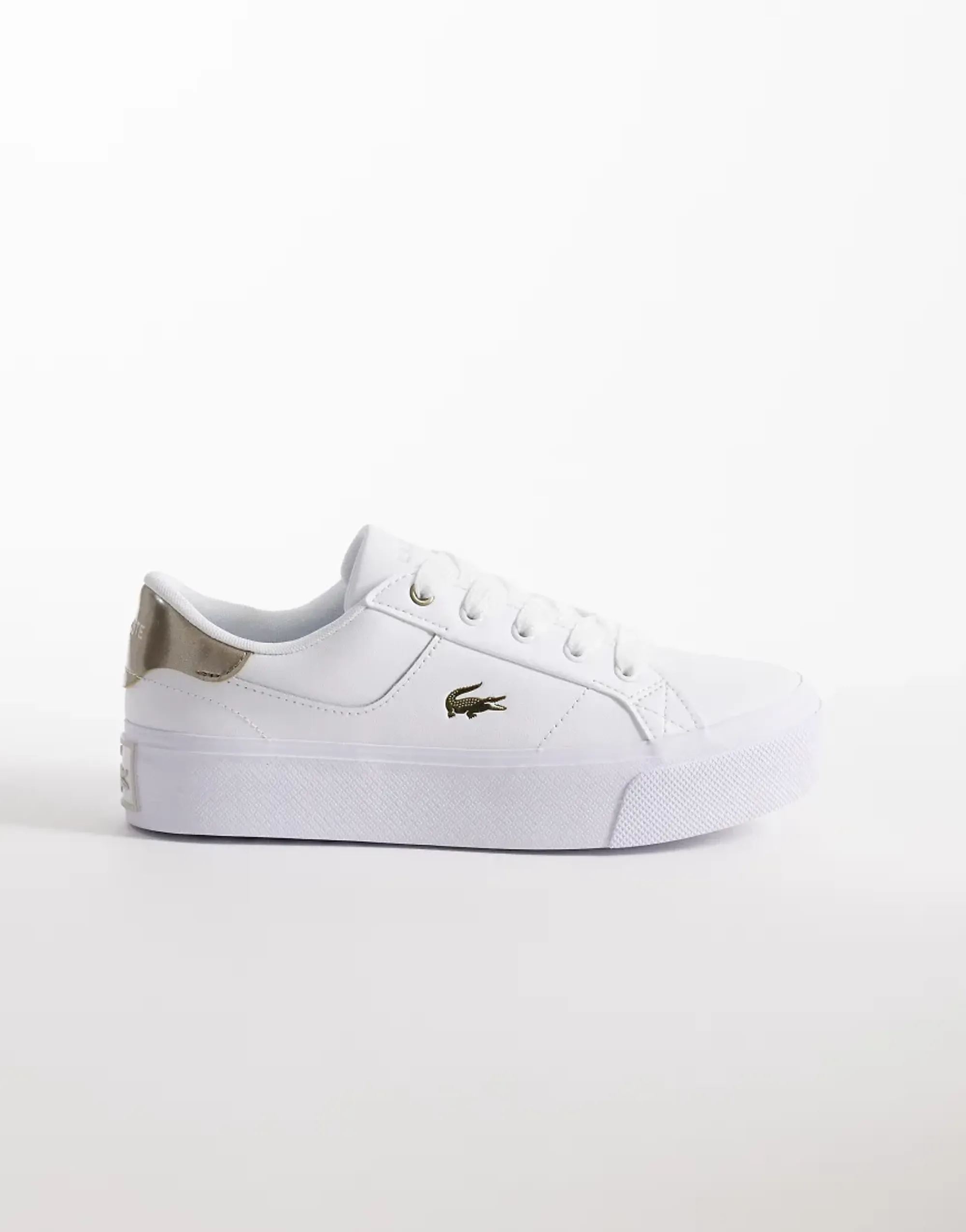 Lacoste Women's Ziane Platform Leather Sneakers - White / Bronze