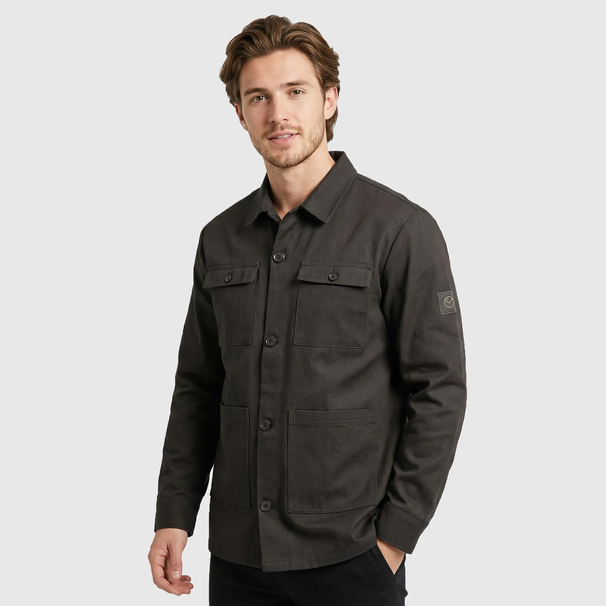 Leeds United Elements Shacket - Classic Pewter  - Mens