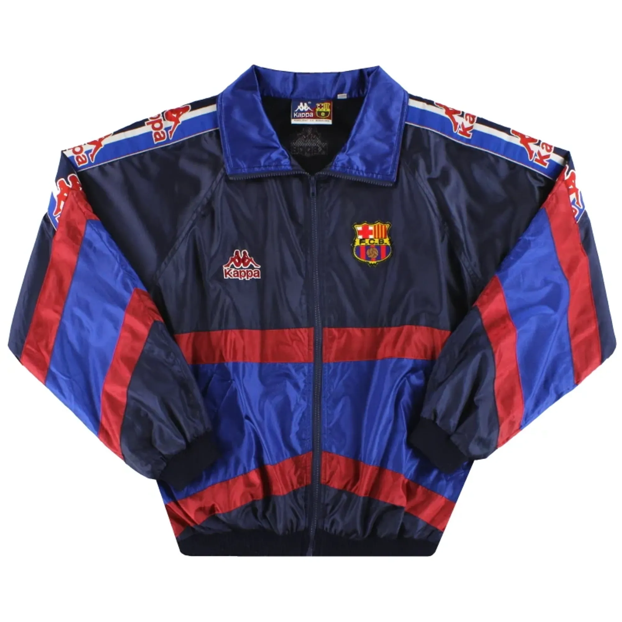 1995-97 Barcelona Kappa Track Jacket XL - Barcelona / Excellent
