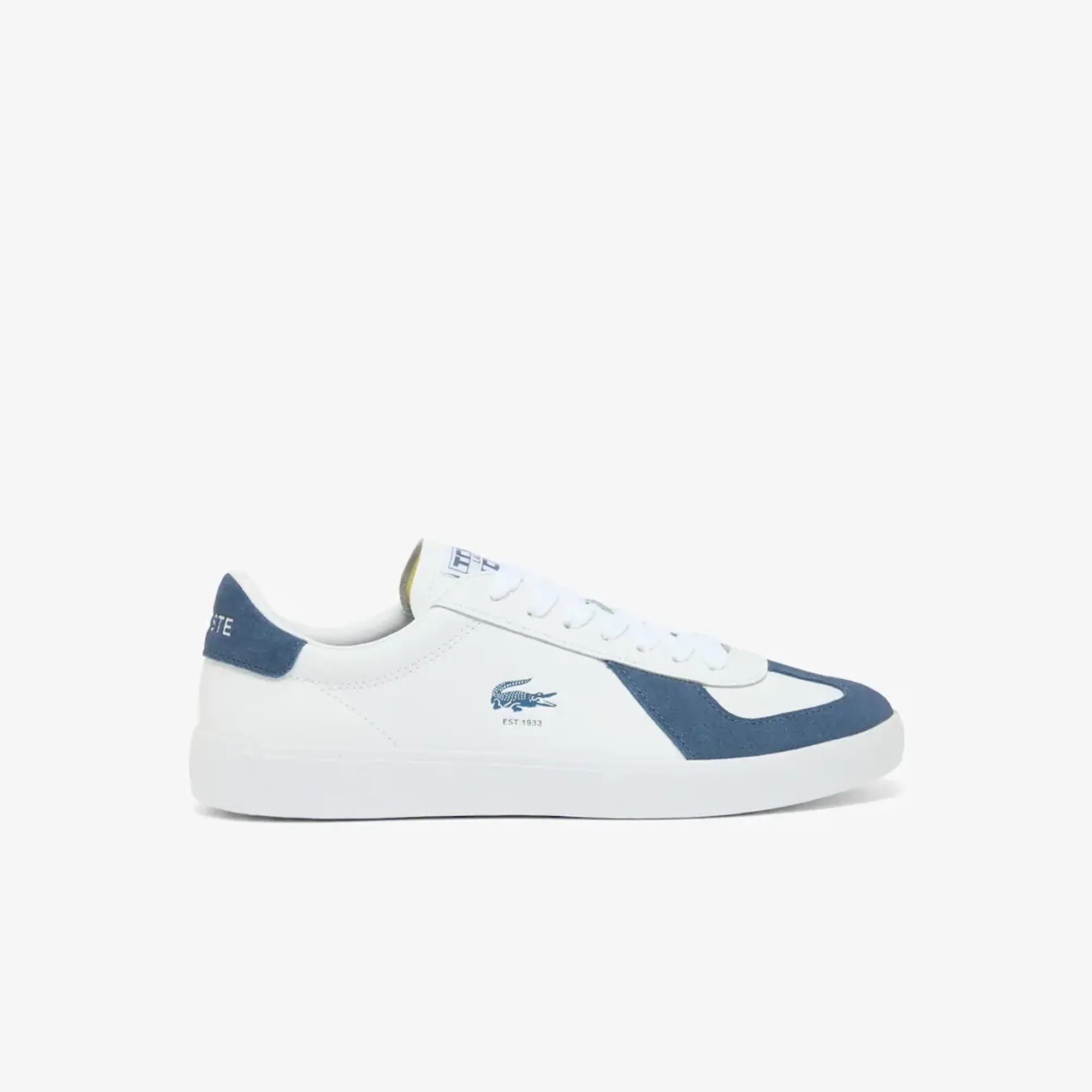 Lacoste Men's Baseshot Pro Leather Sneakers - White & Dark Blue