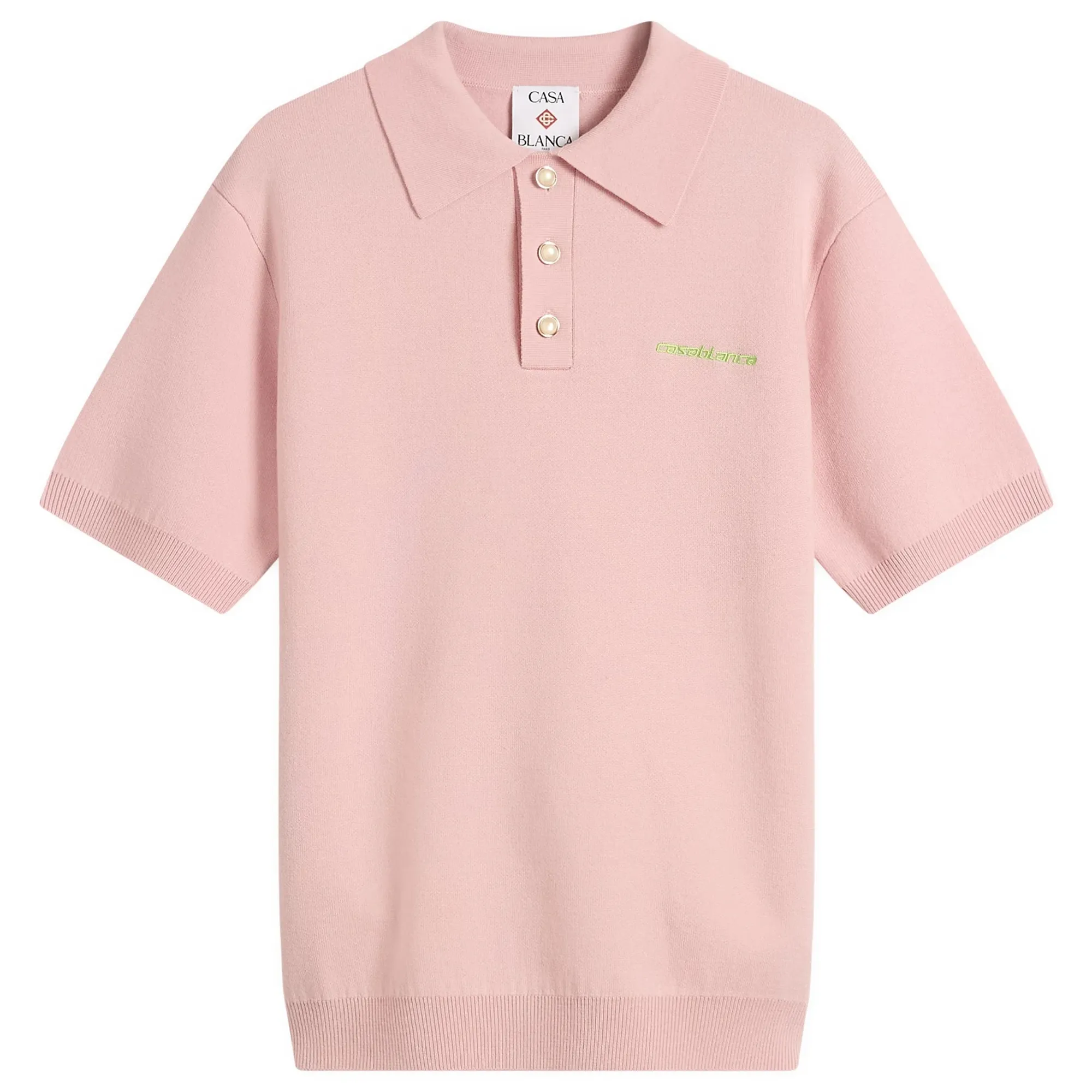 Casablanca Men's Double Face Polo Pink