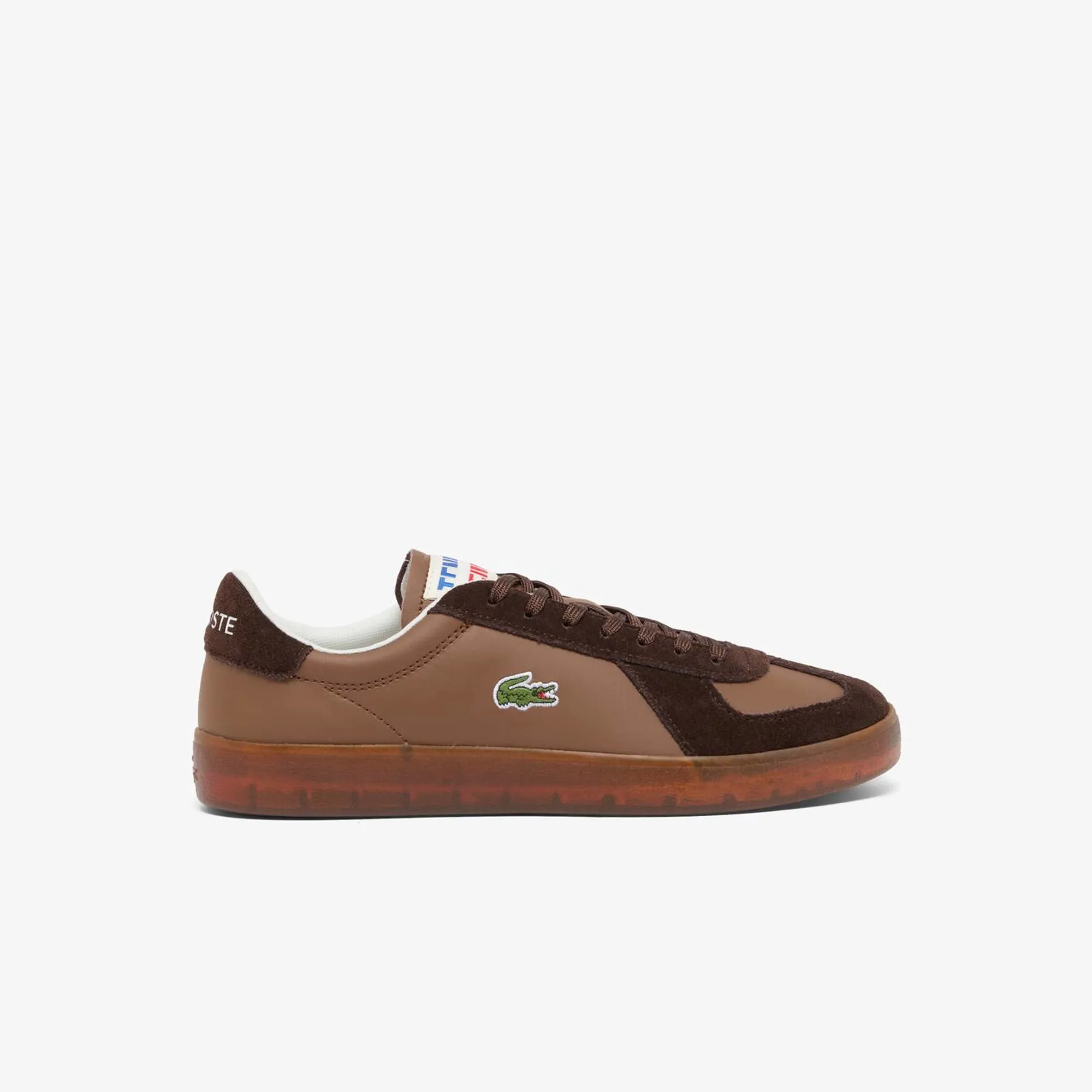 Lacoste Men’s Baseshot Pro Leather Sneakers - Dark Brown / Gum