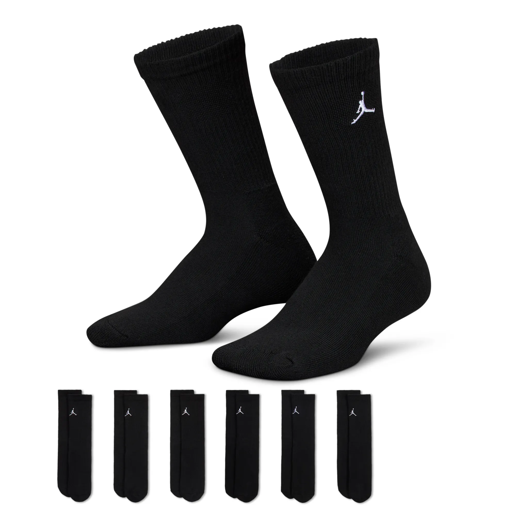 Nike Jordan Everyday Essentials Older Kids' Crew Socks - Black