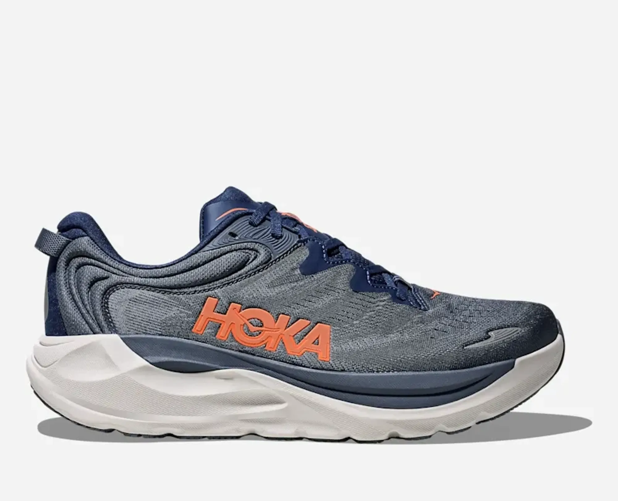 Hoka Men's Gaviota 6 Road Running Shoes In Midnight Blue/Faded Navy