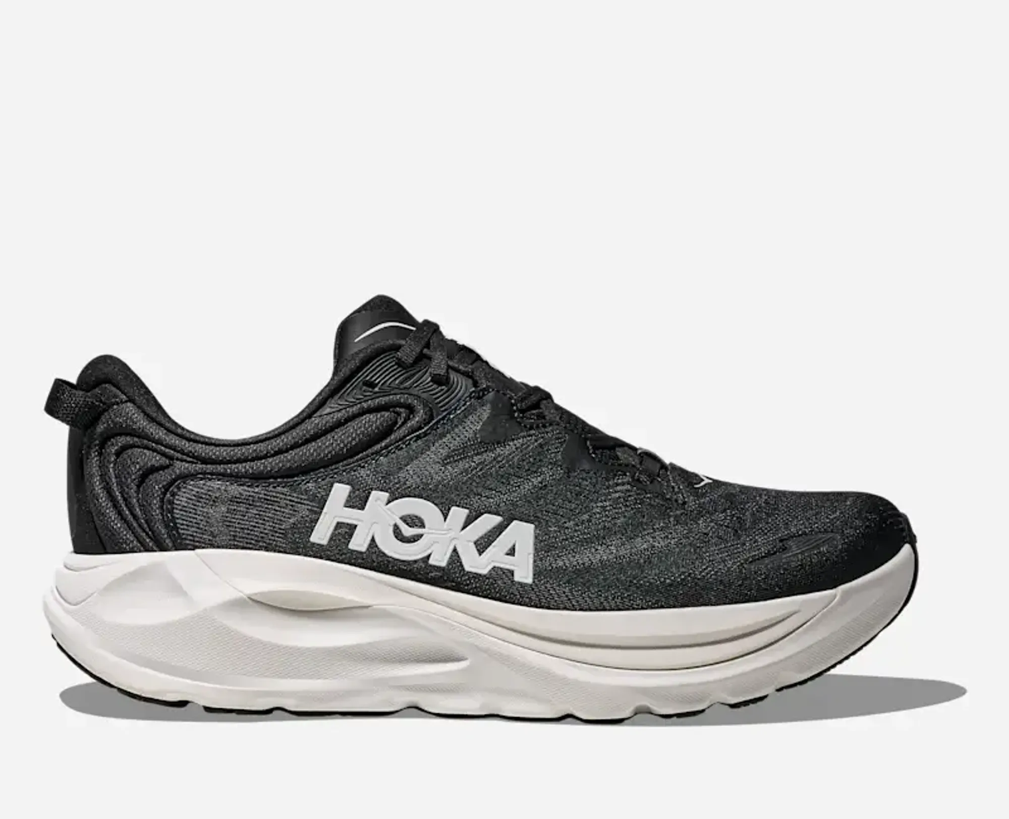 Hoka Men's Gaviota 6 Road Running Shoes In Black/White