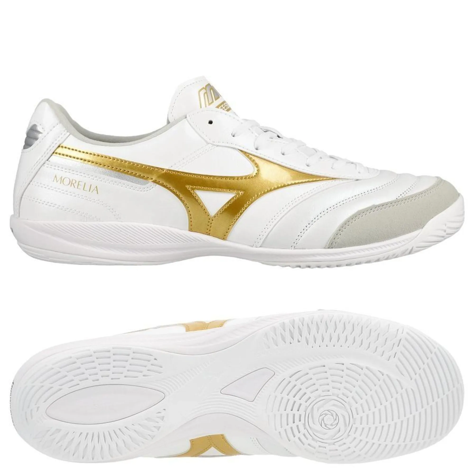 Mizuno Morelia Sala Elite In Bright Gold - White/Gold/Silver - ['White']