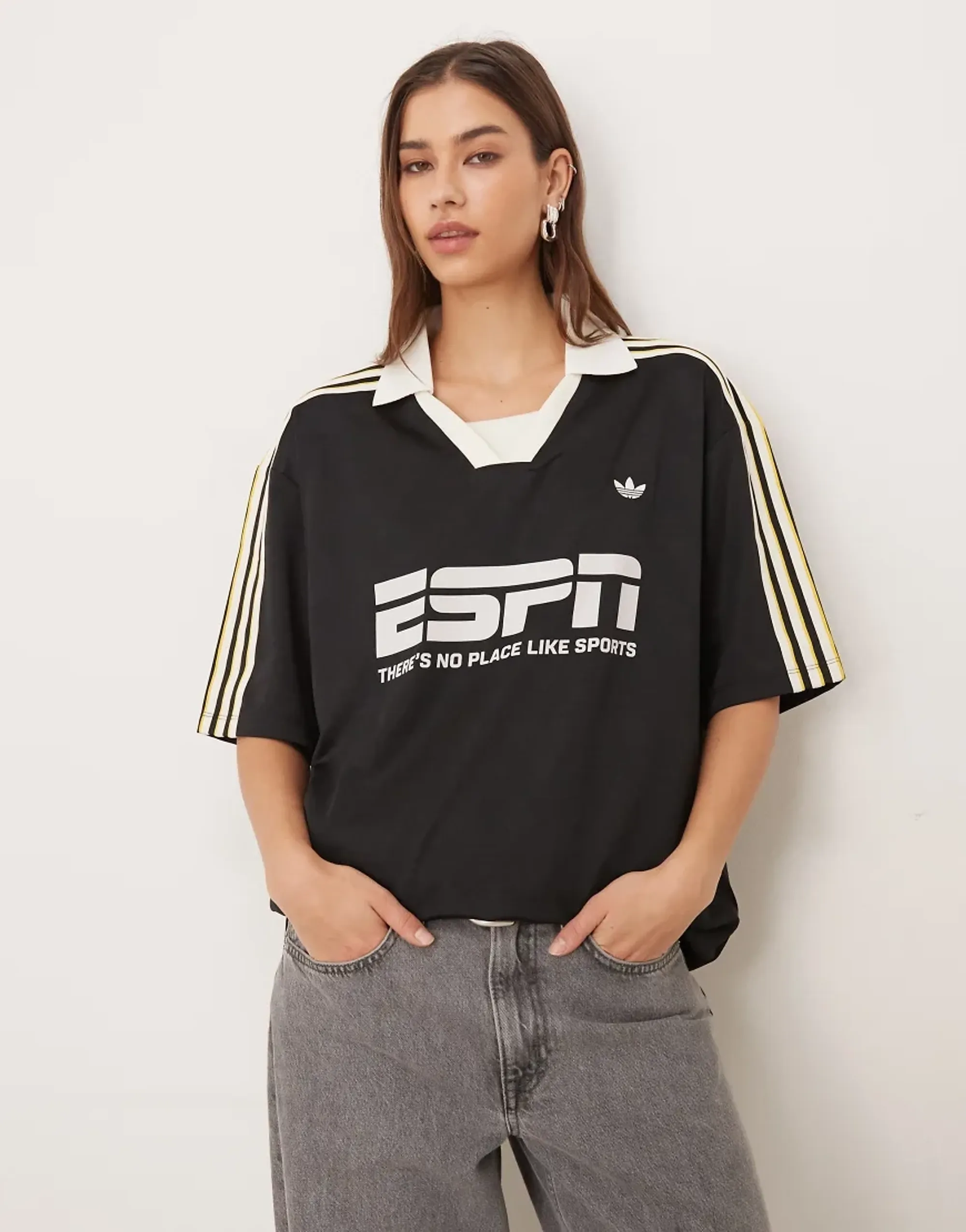 Adidas Originals Football Jersey Sponsor In Black