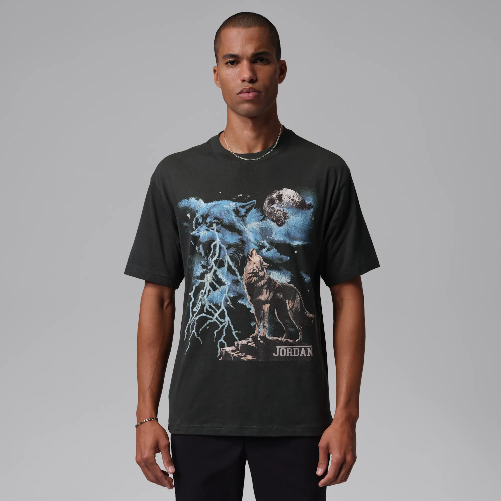 Nike Jordan Men's Graphic T-Shirt - Black - Cotton