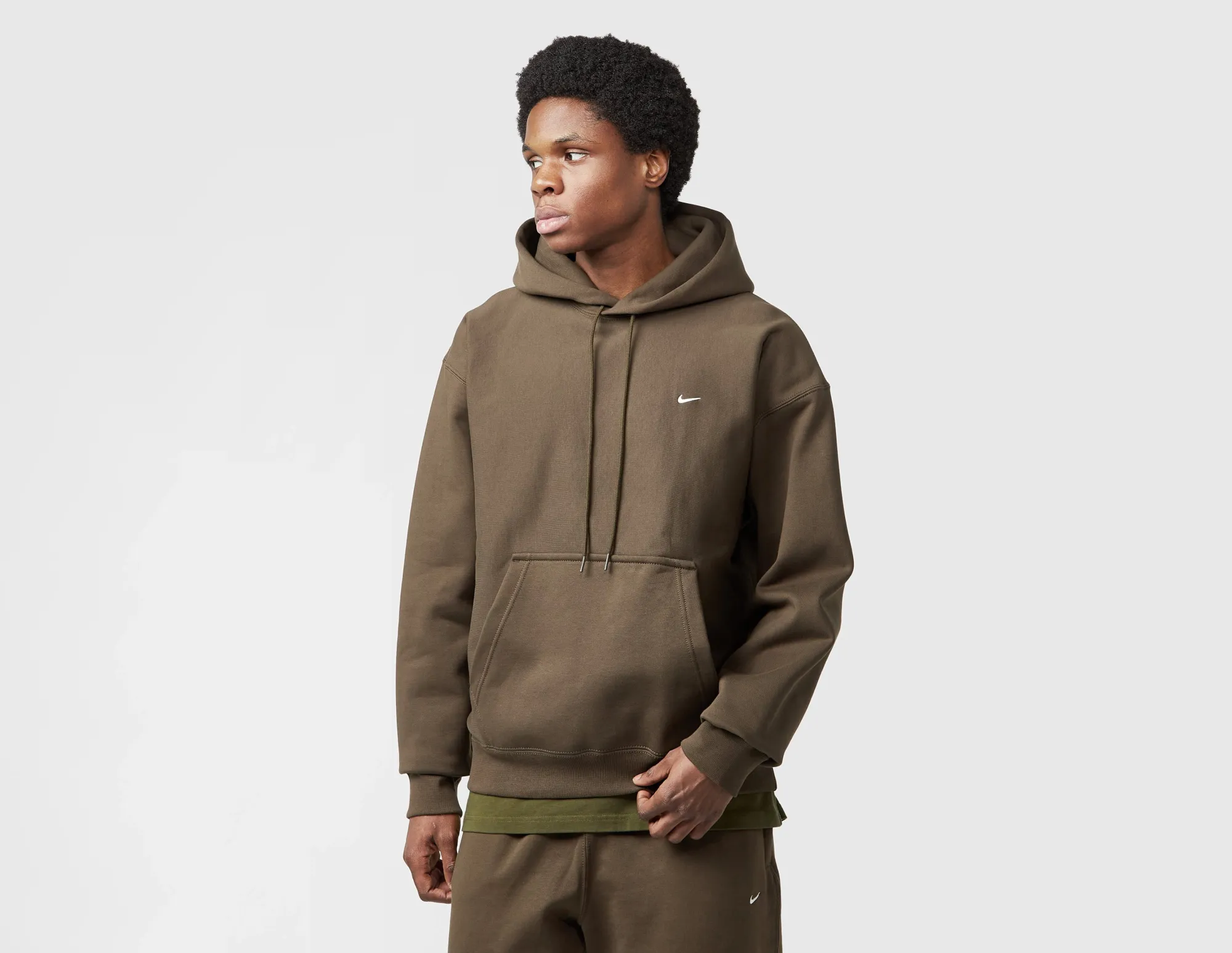 Nike Solo Swoosh Fleece Hoodie, Brown