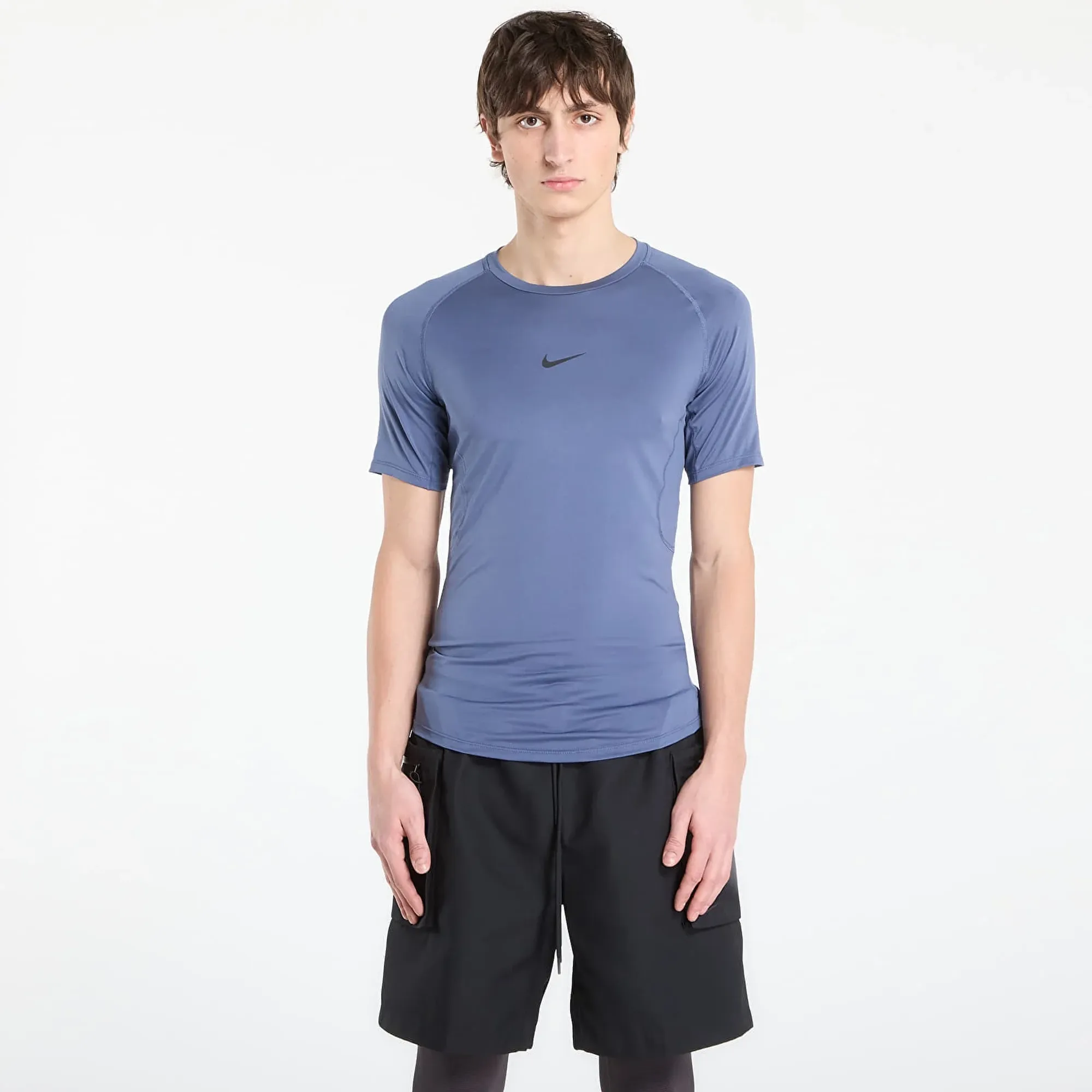 T-Shirt Nike Pro Men's Dri-Fit Tight Short-Sleeve Fitness Top Diffused Blue/ Black L