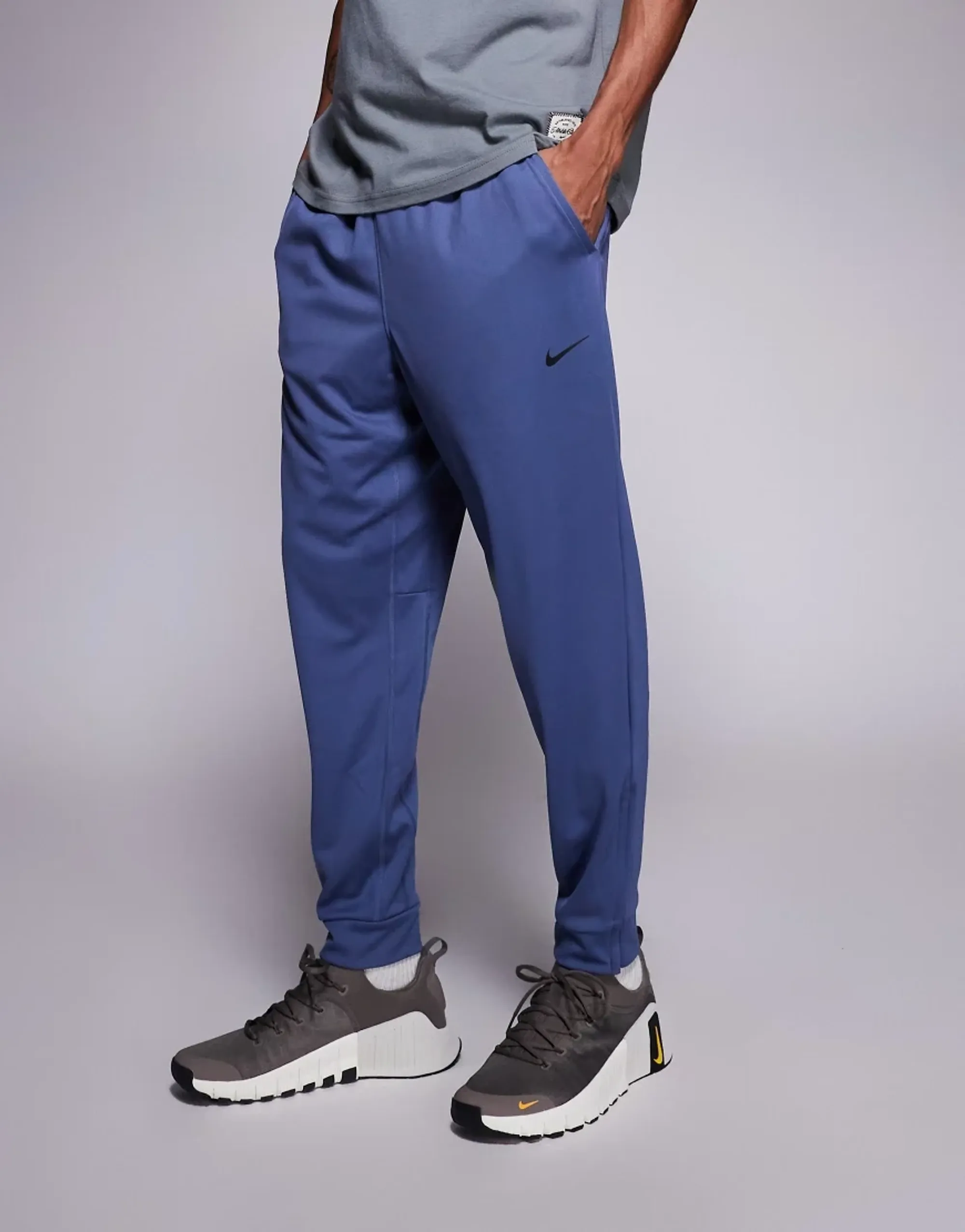 Nike Training Totality Logo Joggers In Dark Blue