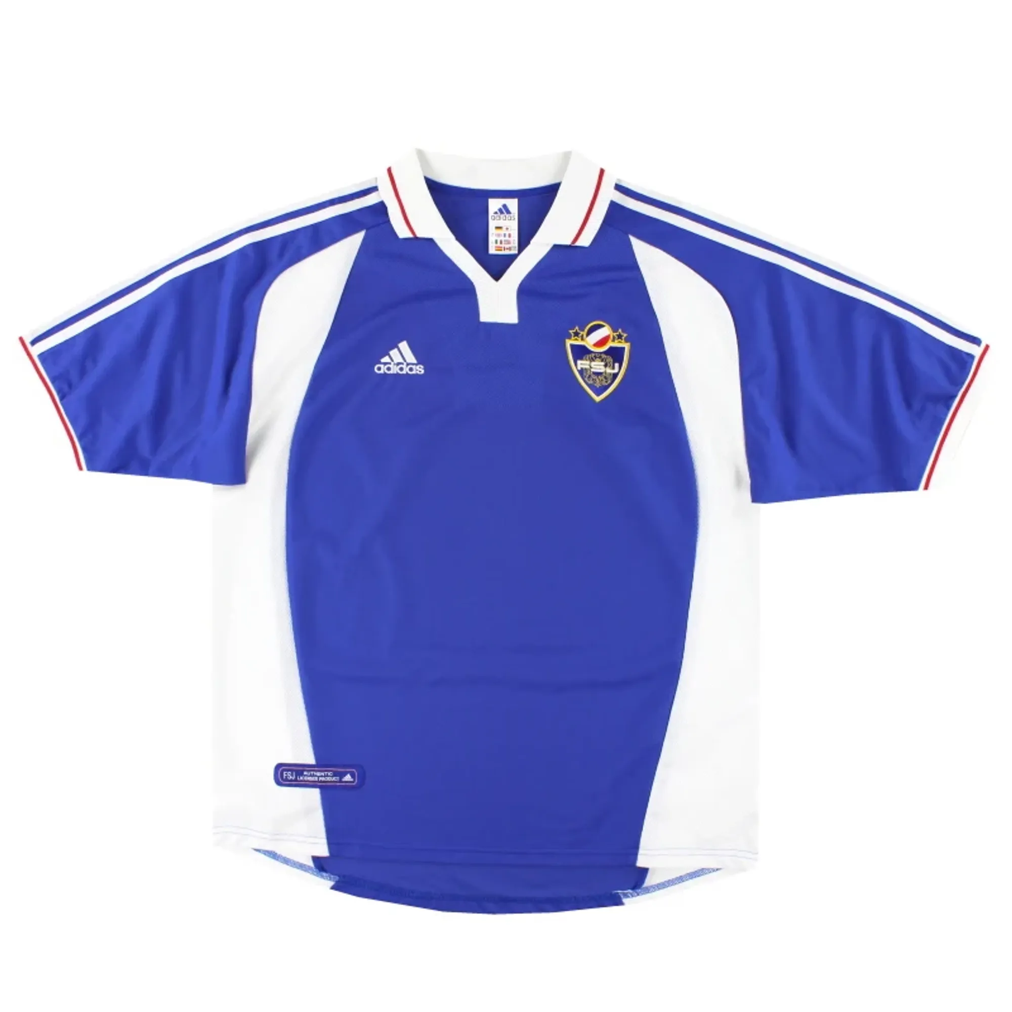 2000-01 Yugoslavia adidas Home Shirt L - Yugoslavia/Serbia / Excellent 