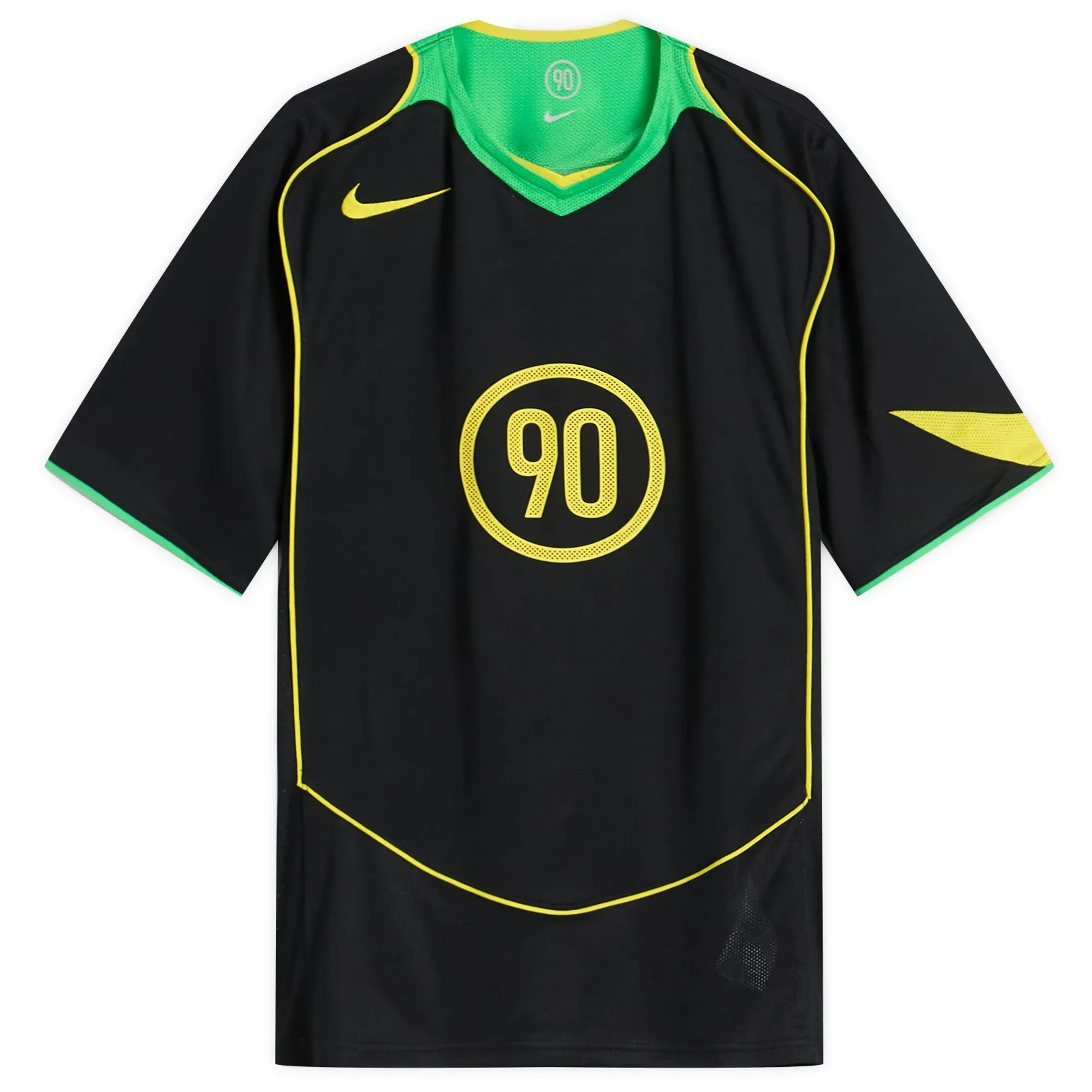 Nike Men's T90 Football Jersey Black/Green Spark/Opti Yellow
