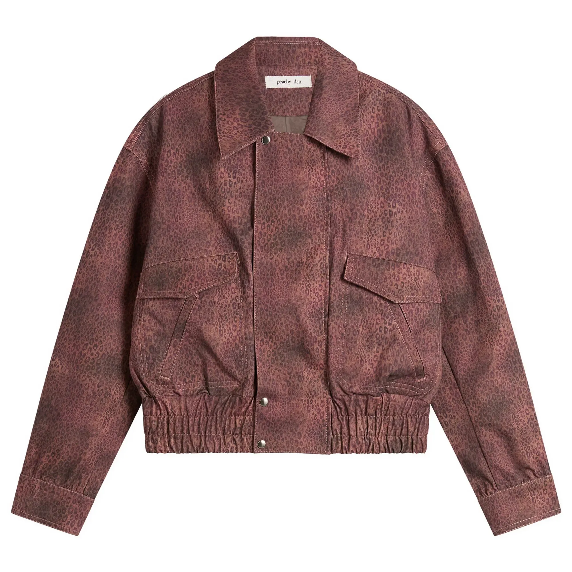 Peachy Den Women's Cicely Jacket Red Leopard