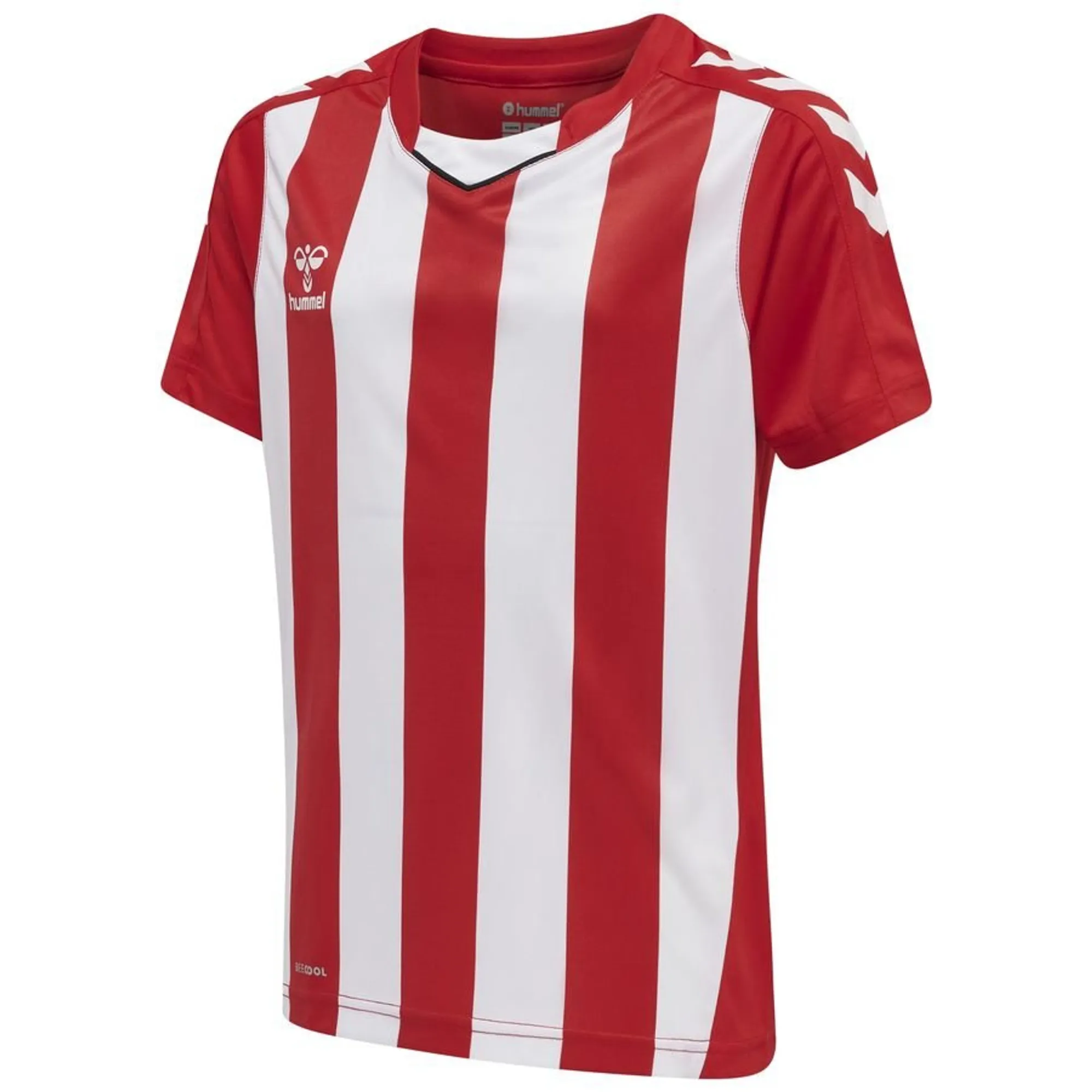 Hummel Playershirt Core Striped - ['White', 'Red']