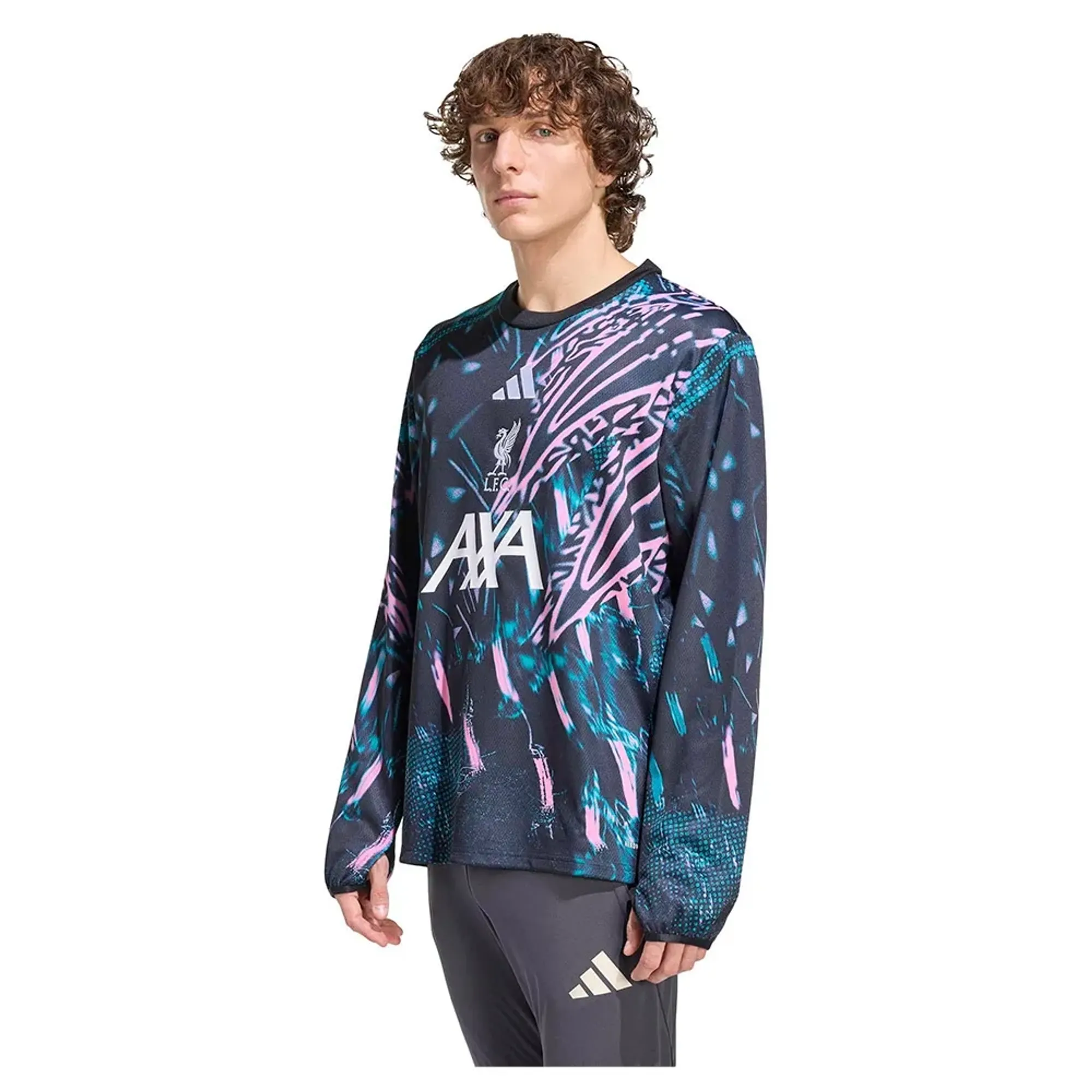 Liverpool adidas Pre Match Warm Top - Black