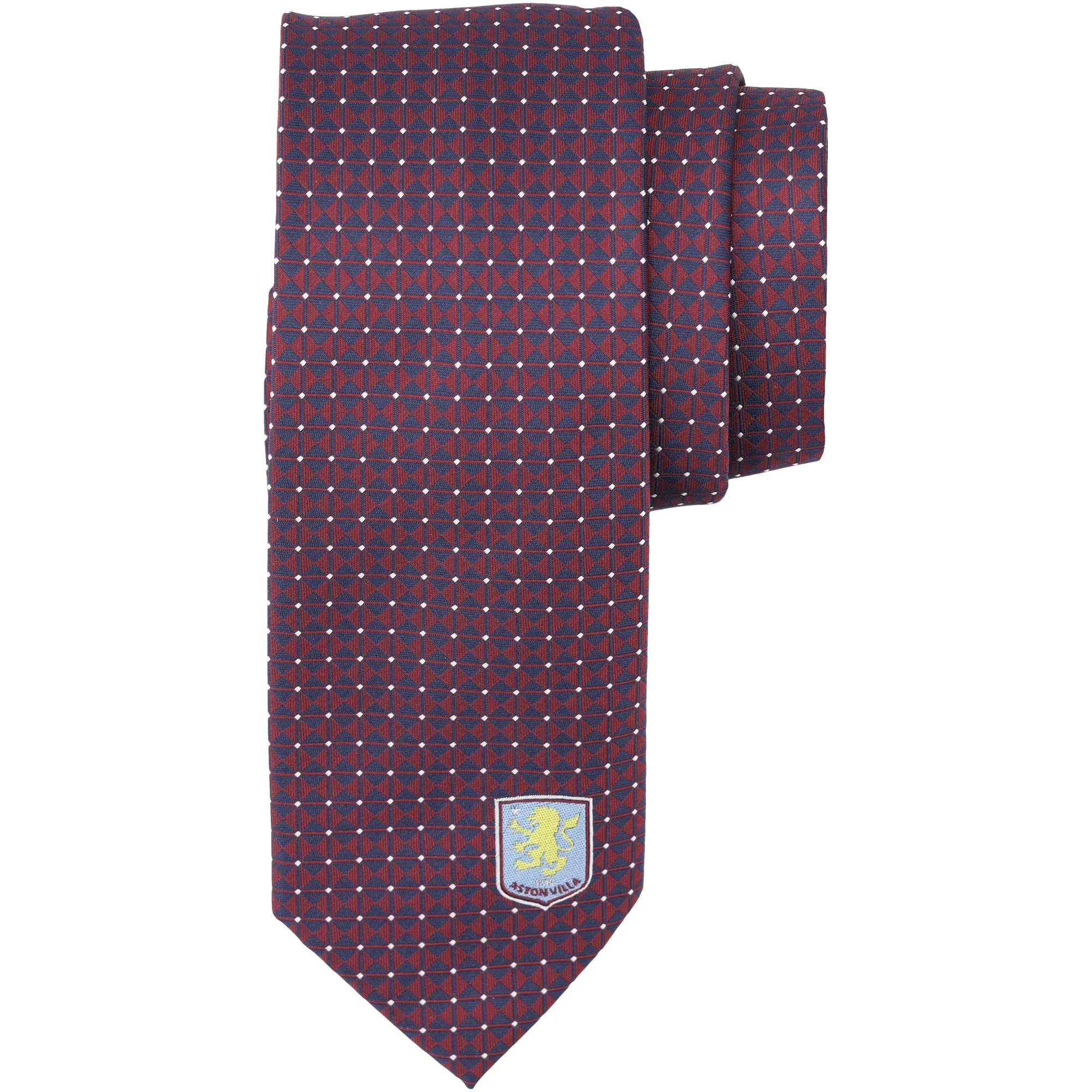 Aston Villa Patterened Tie - Claret - Mens