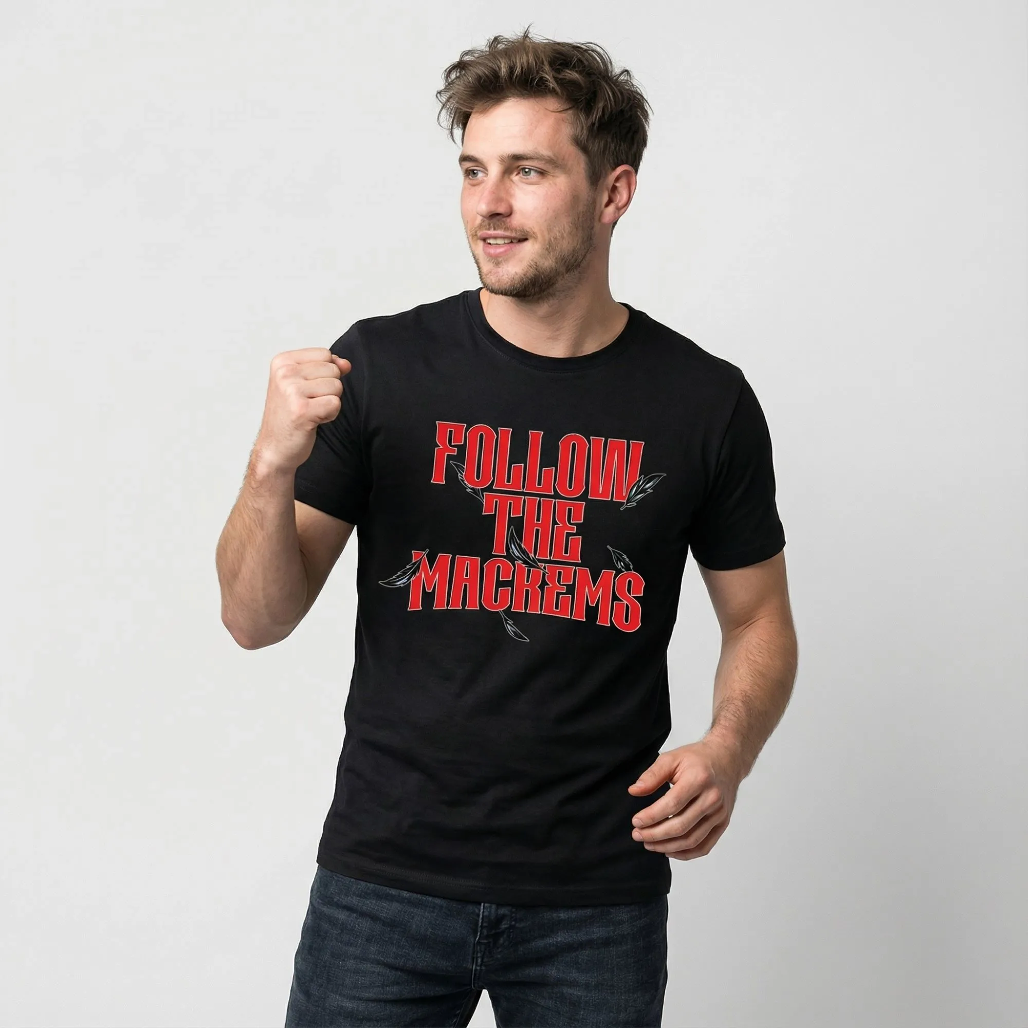 Sunderland Follow The Mackems Graphic T-Shirt - Black - Mens