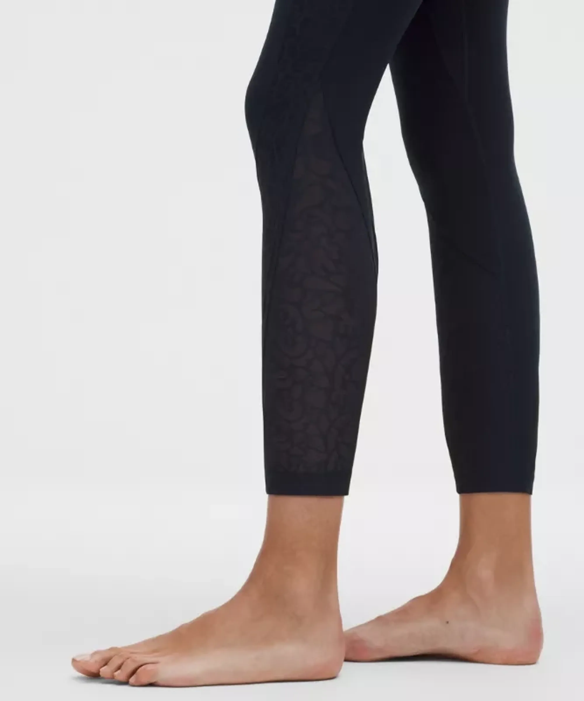 lululemon – Women's Paisley Lace Overlay Tight Leggings – 25" – Color Blue – Size 0