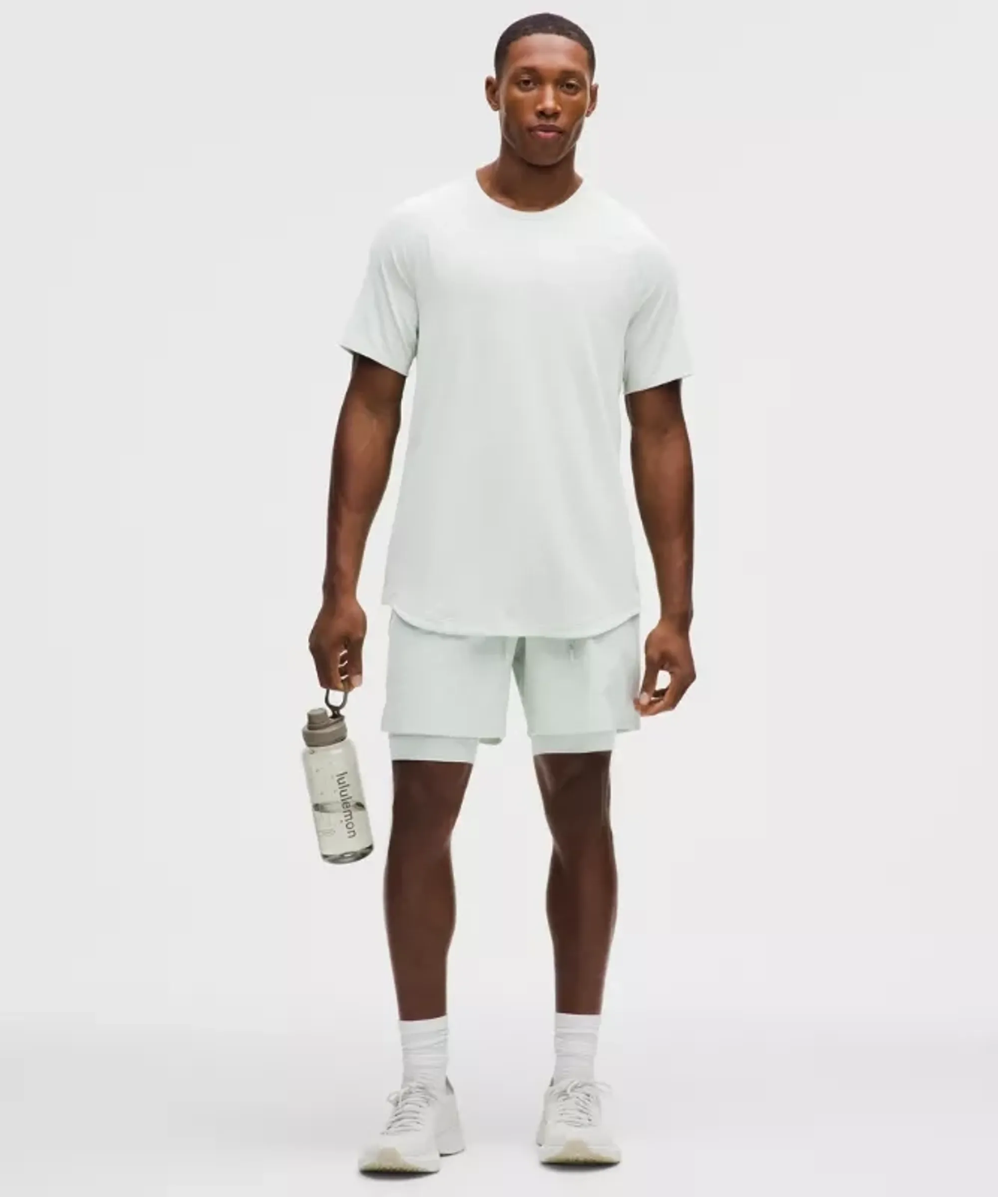 lululemon – Men's License to Train Lined Shorts – 7" – Color Green – Size Large