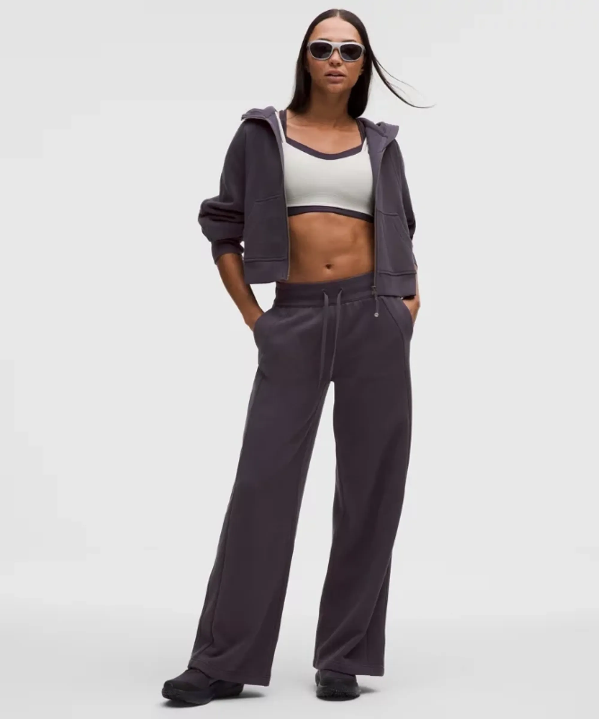 lululemon – Women's Scuba Mid-Rise Wide-Leg Pants Regular – Color Purple – Size Large