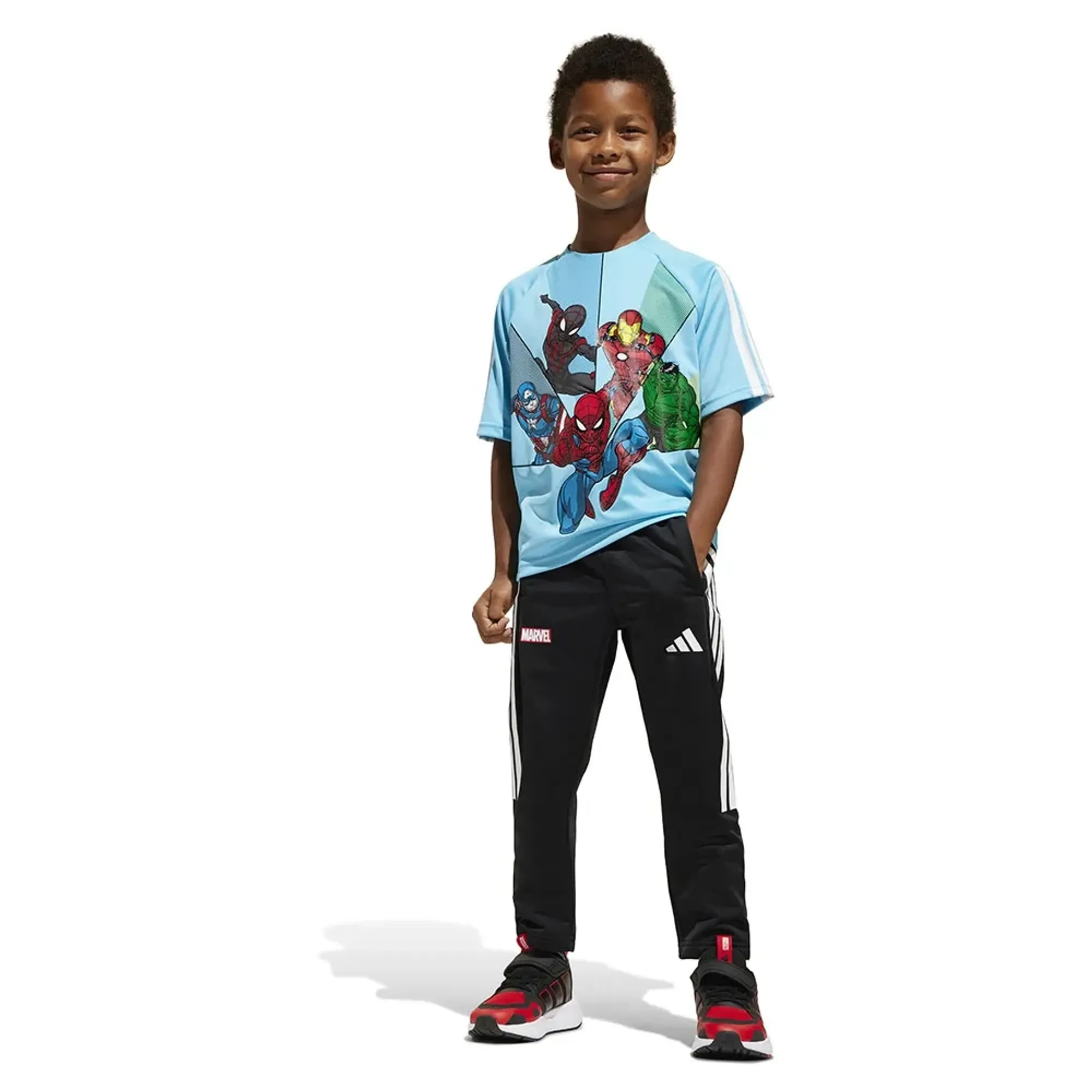 Adidas X Marvel Spider- - Bright Cyan / White / Multicolor