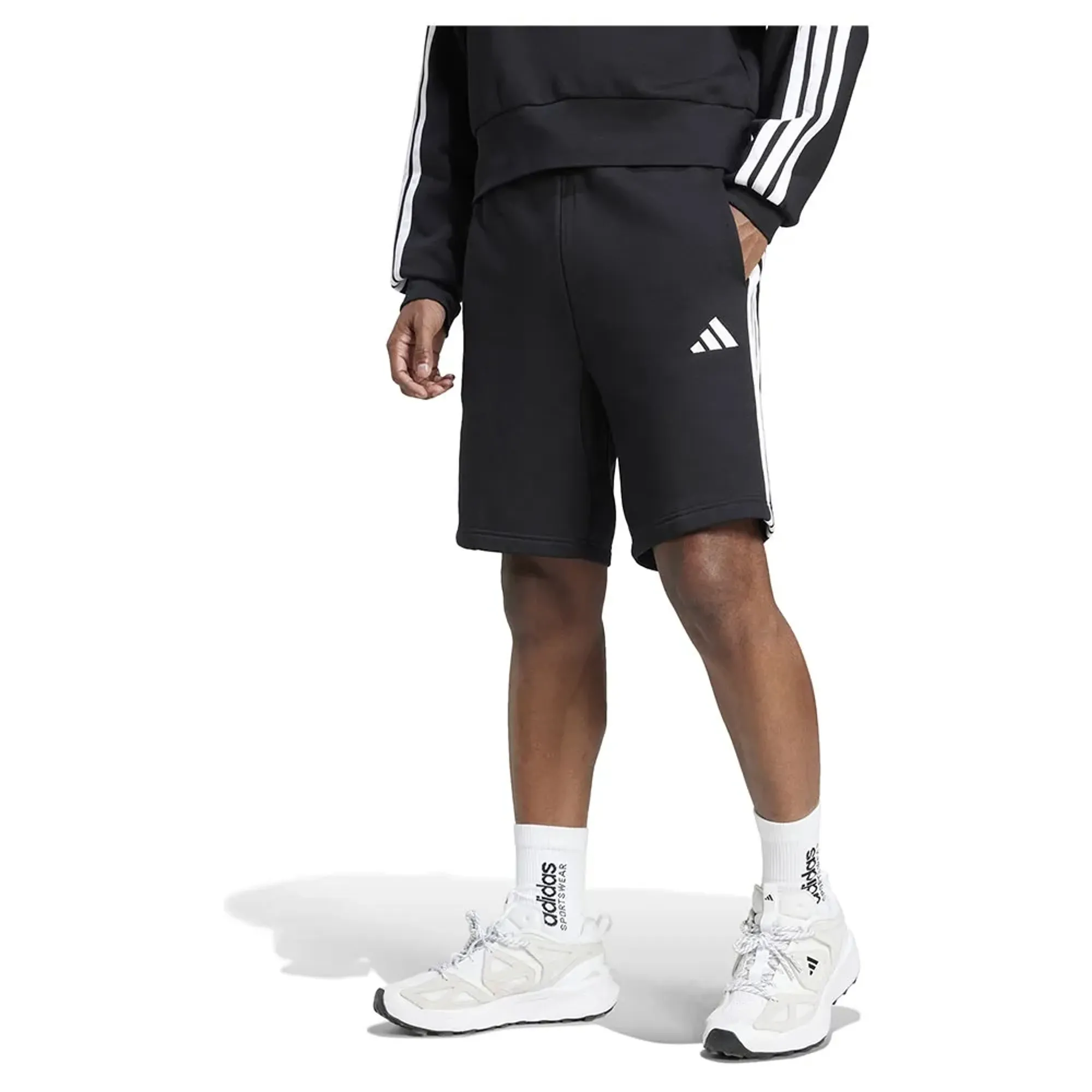 Adidas Essentials 3 Stripes Fleece Shorts