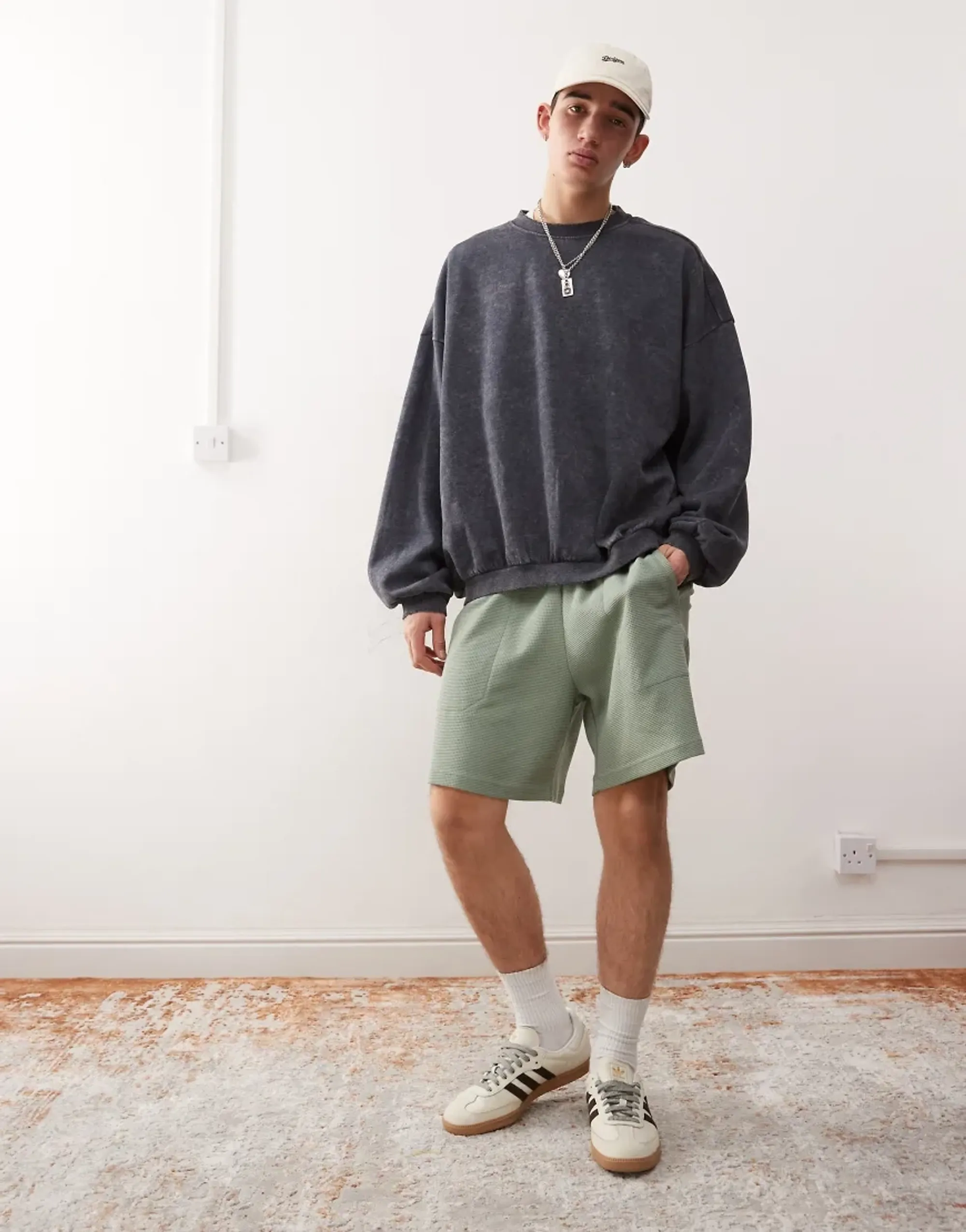 Adidas Originals Essentials Trefoil Waffle Shorts