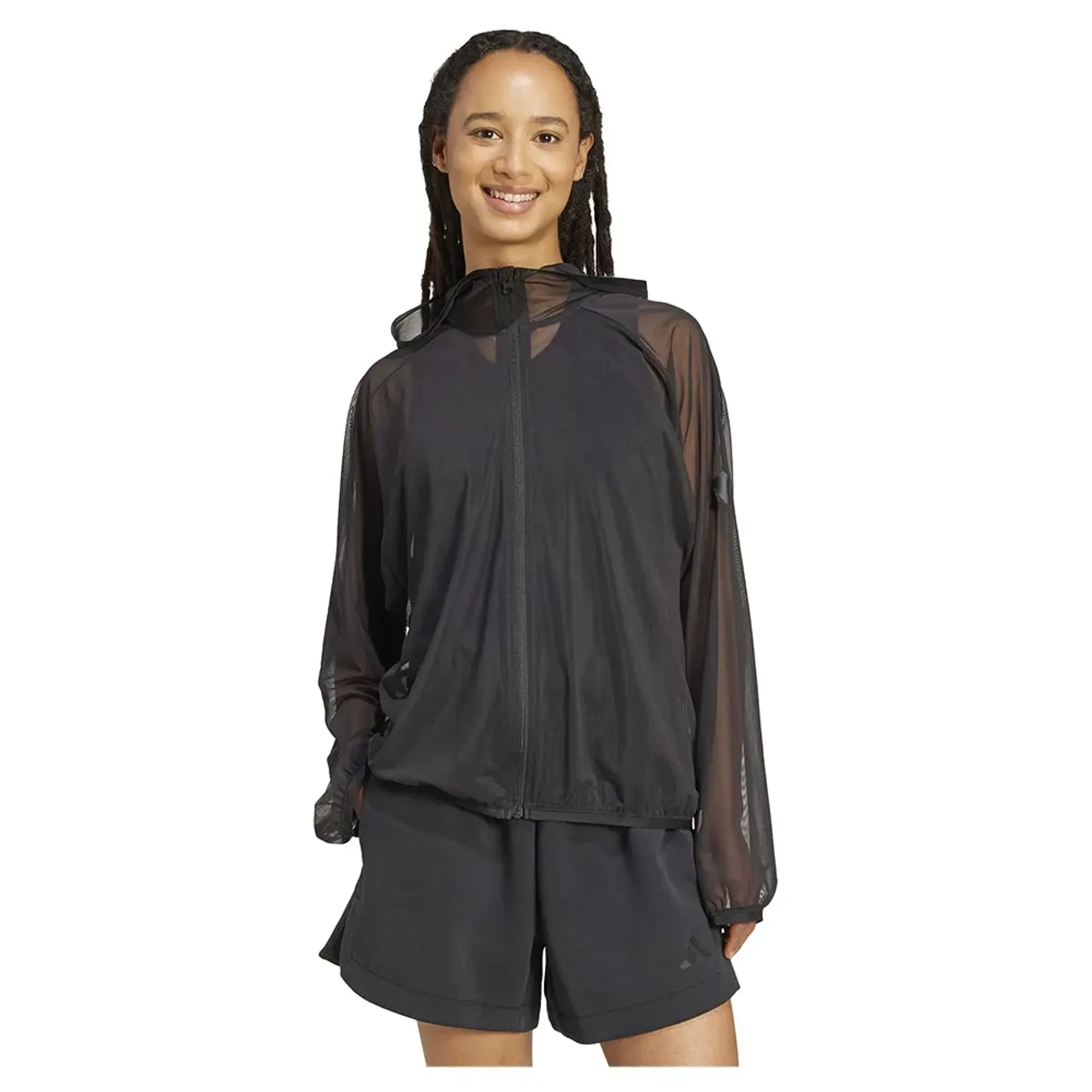 Adidas All Szn Soft Lux Mesh Full Zip Sweatshirt