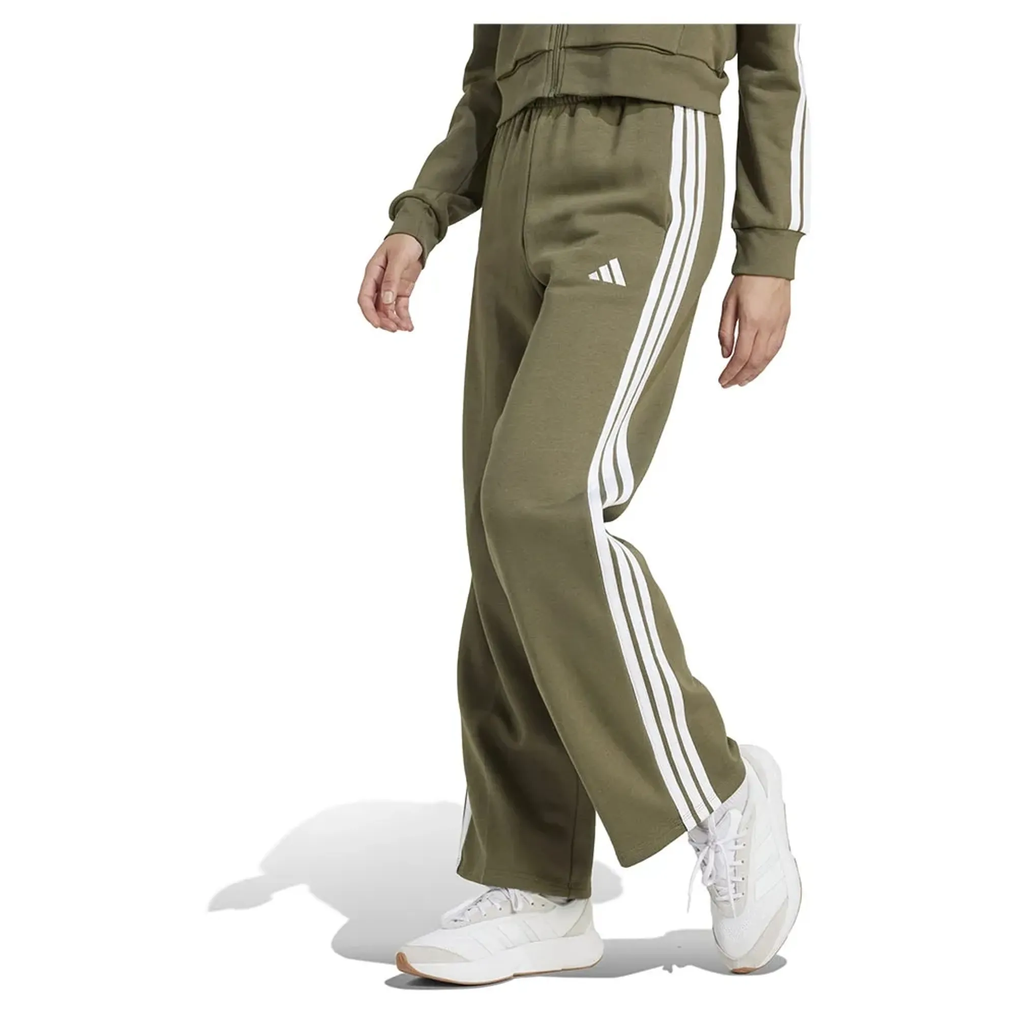 Adidas Essentials 3 Stripes Open-hem Fleece Joggers