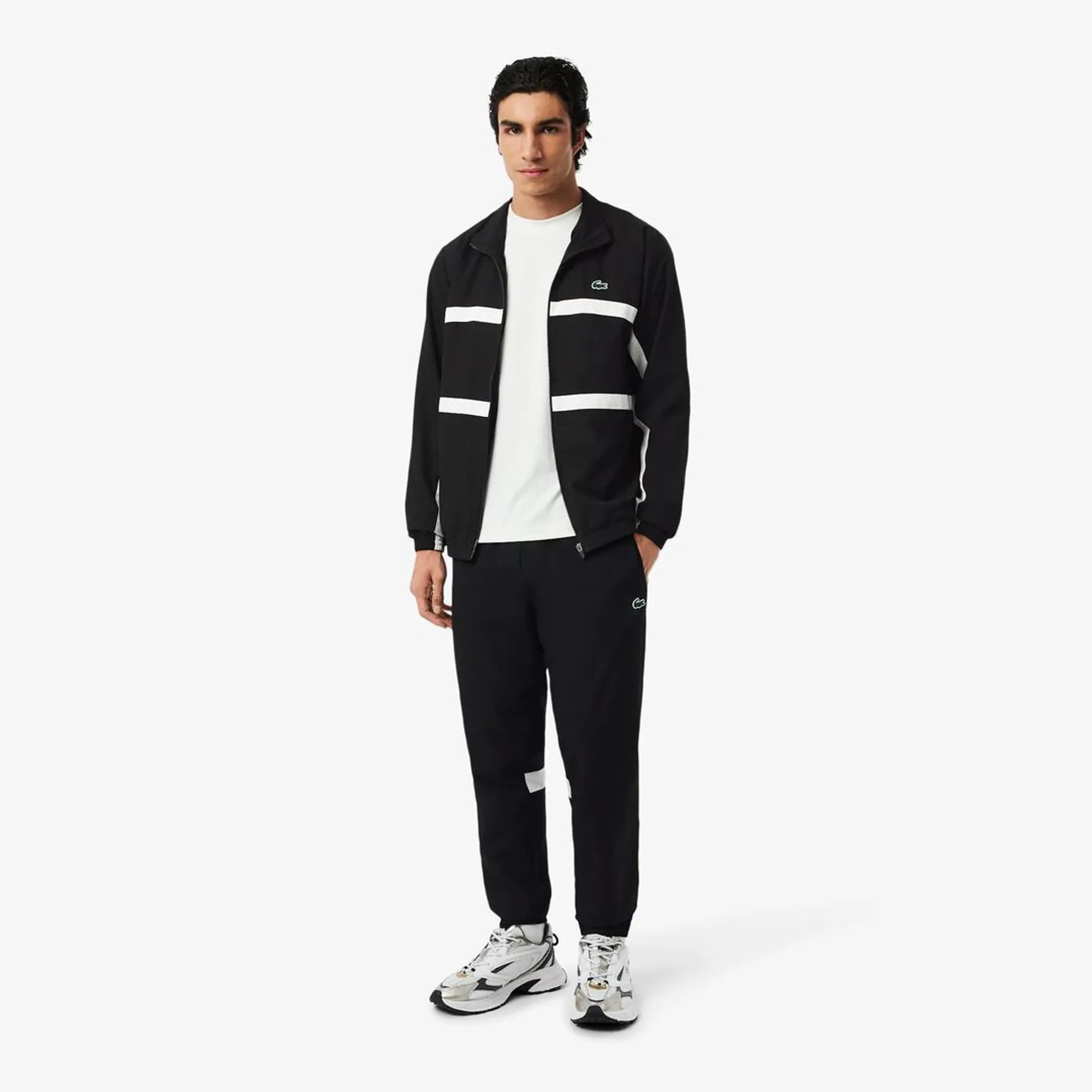 Lacoste Sport Printed Tracksuit - Noir / Blanc