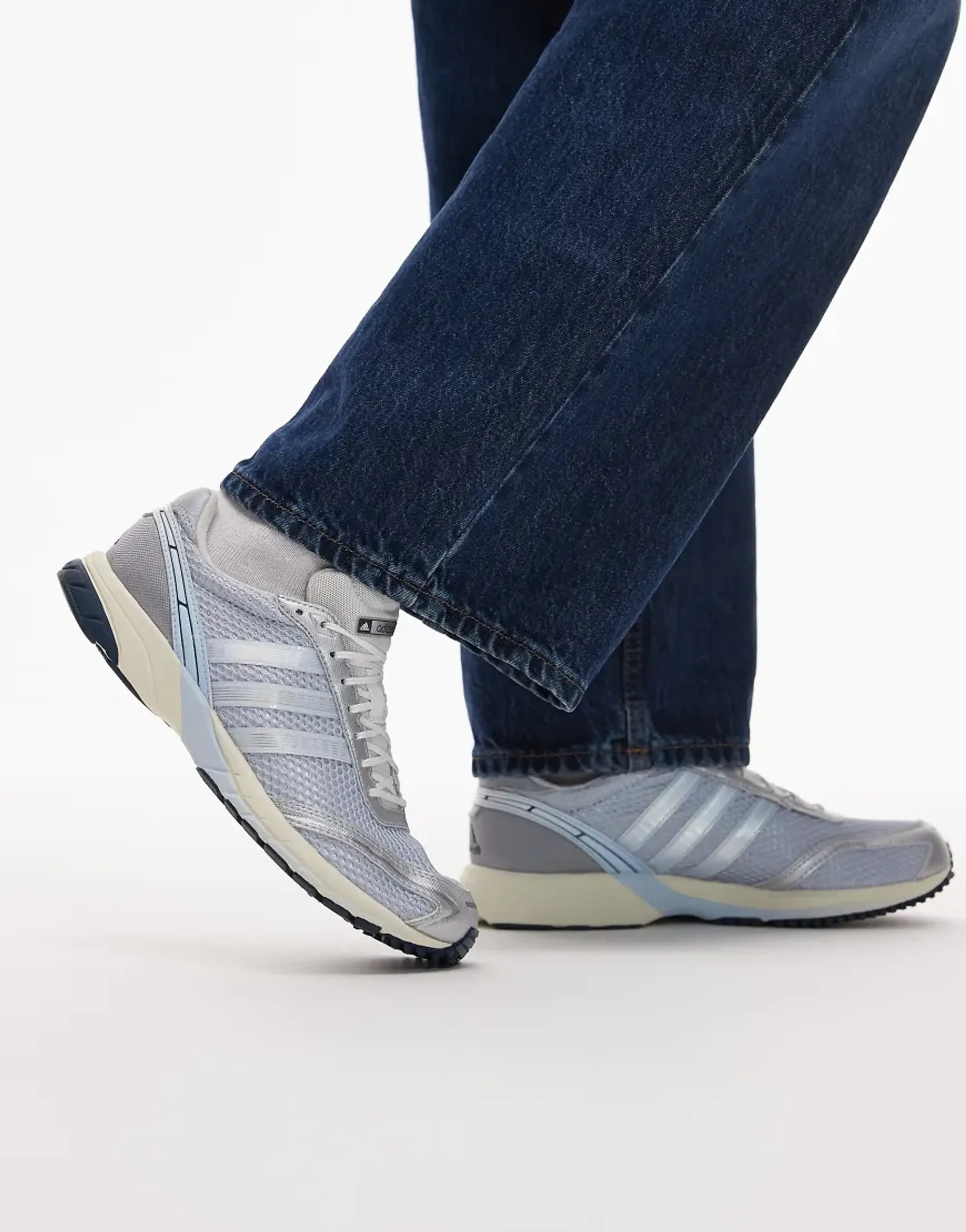 Adidas Originals Adios Og Trainers In Light Blue And Cream
