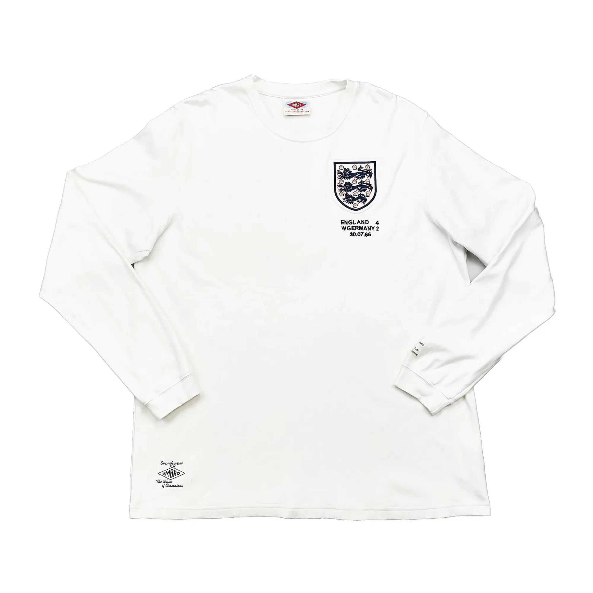 1966 England #6 L/S Re-issue Home Shirt (XXL) Umbro | CULT KITS