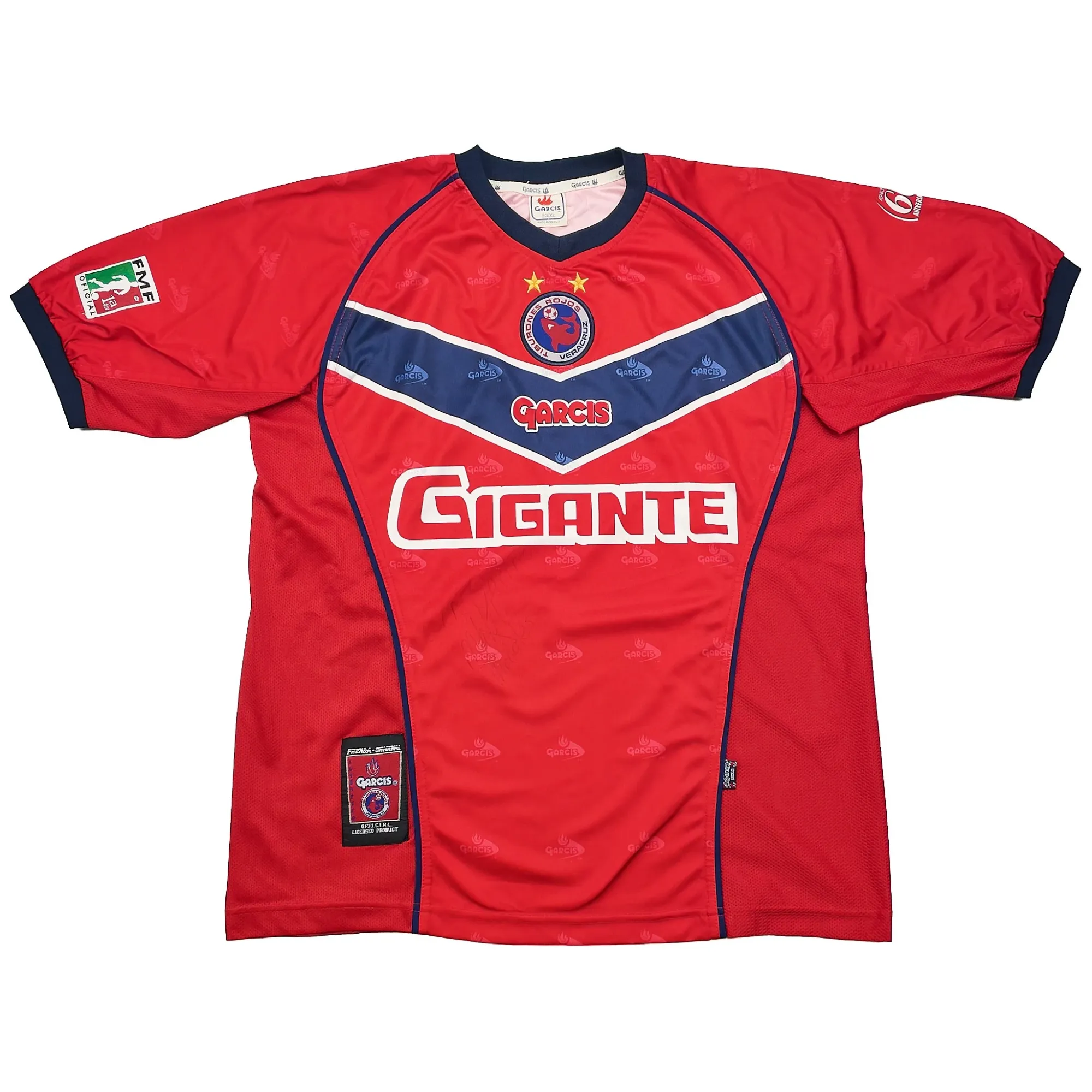 2002/03 Tiburones Veracruz *Signed* Home Shirt (XL) Garcis | CULT KITS