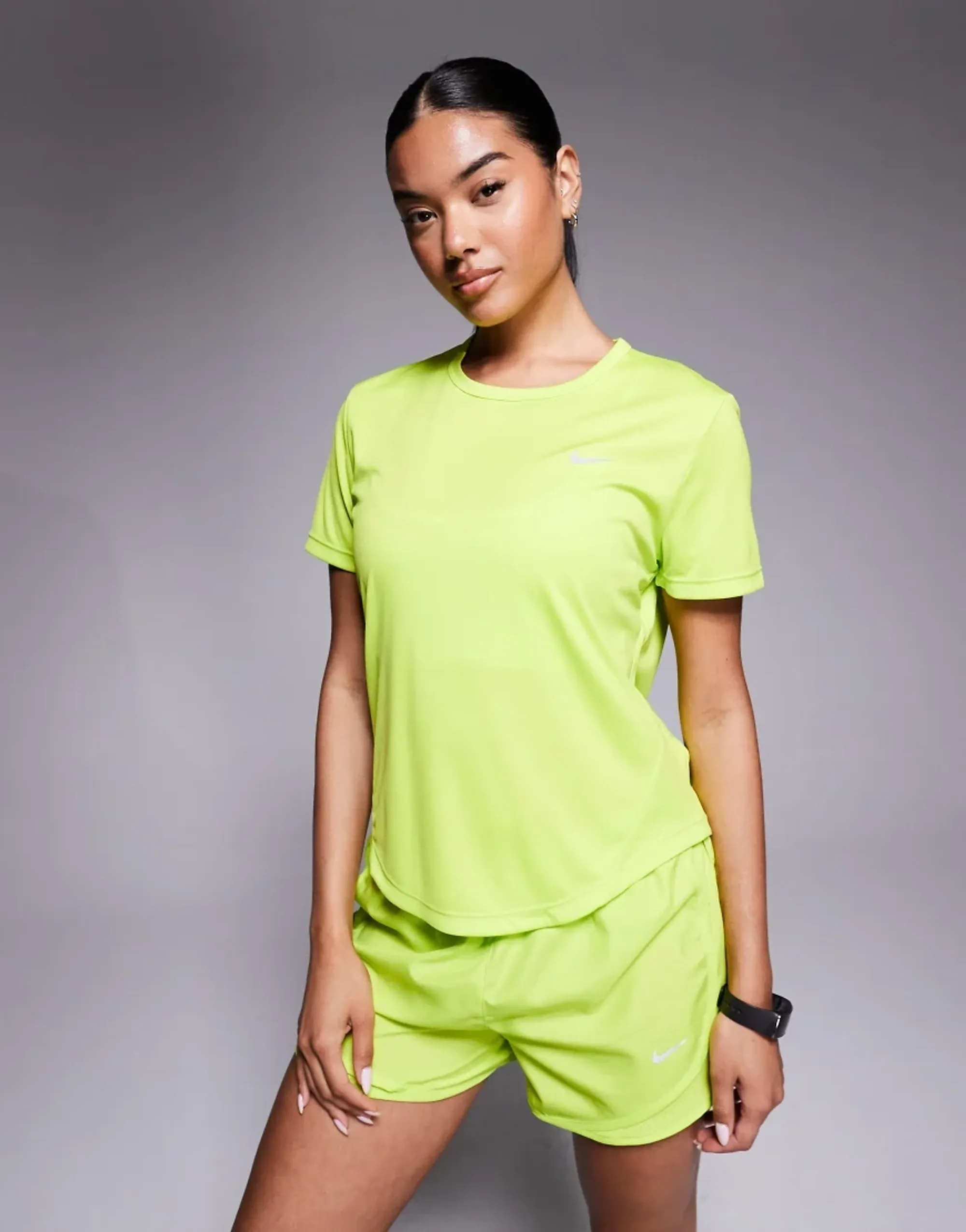 Nike Running Tempo Dri-Fit T-Shirt In Yellow