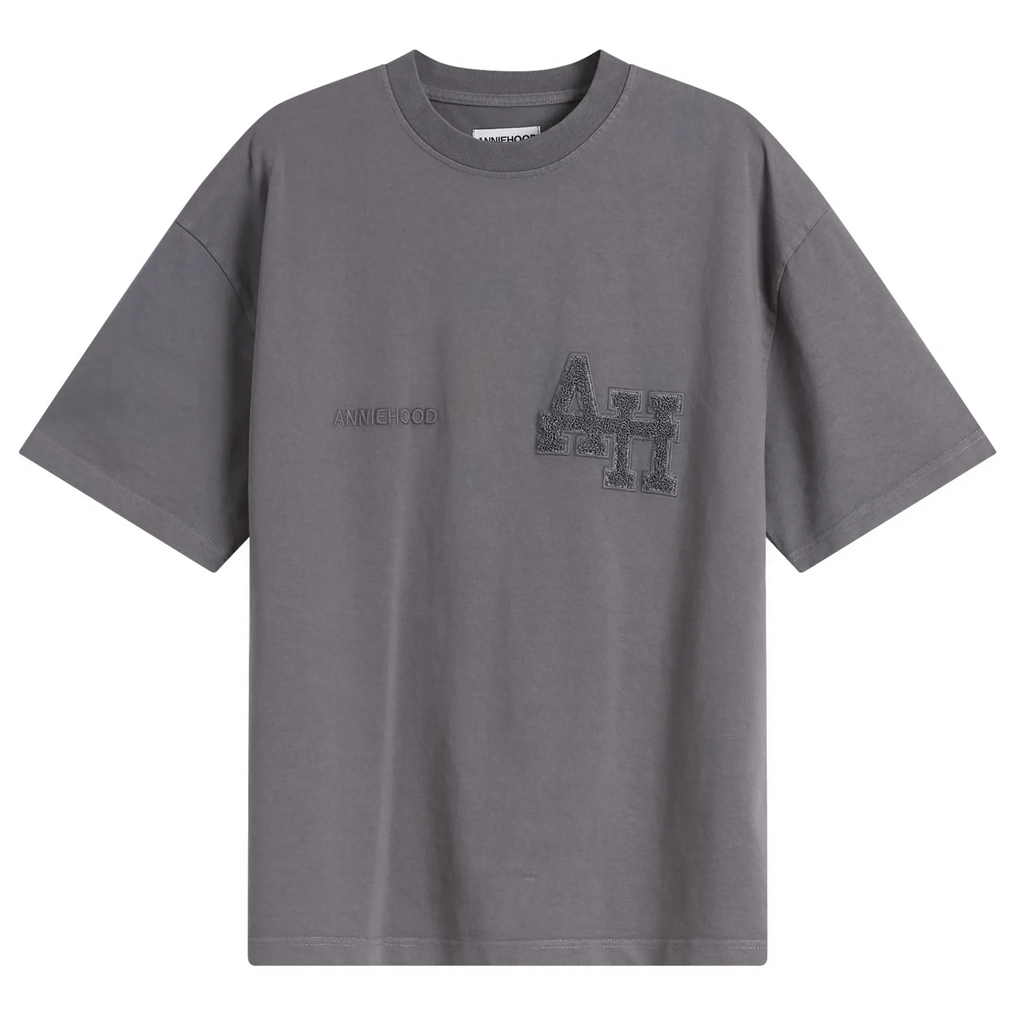 ANNIE HOOD Men's College T-Shirt Washed Black