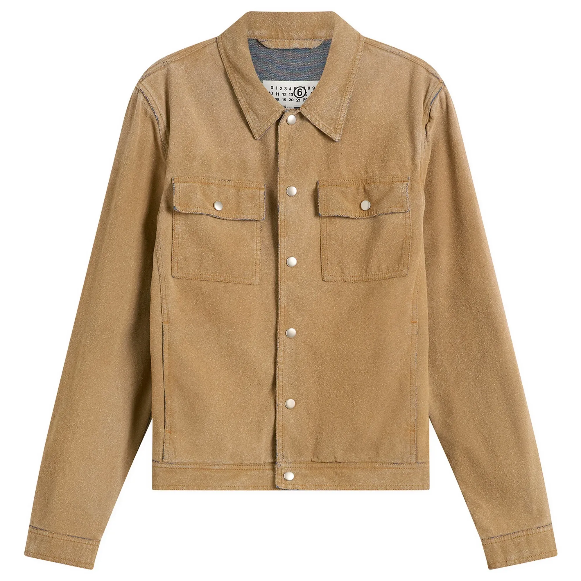 MM6 Maison Margiela Men's Cotton Coated Trucker Jacket Sand