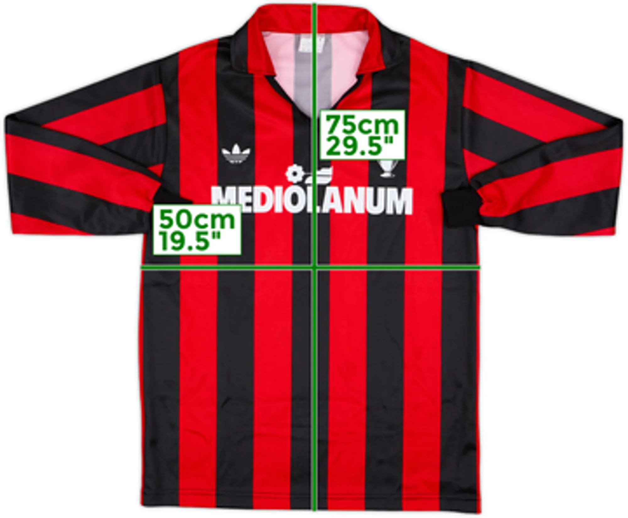 1990-91 AC Milan Home L/S Shirt - 10/10 - (M)