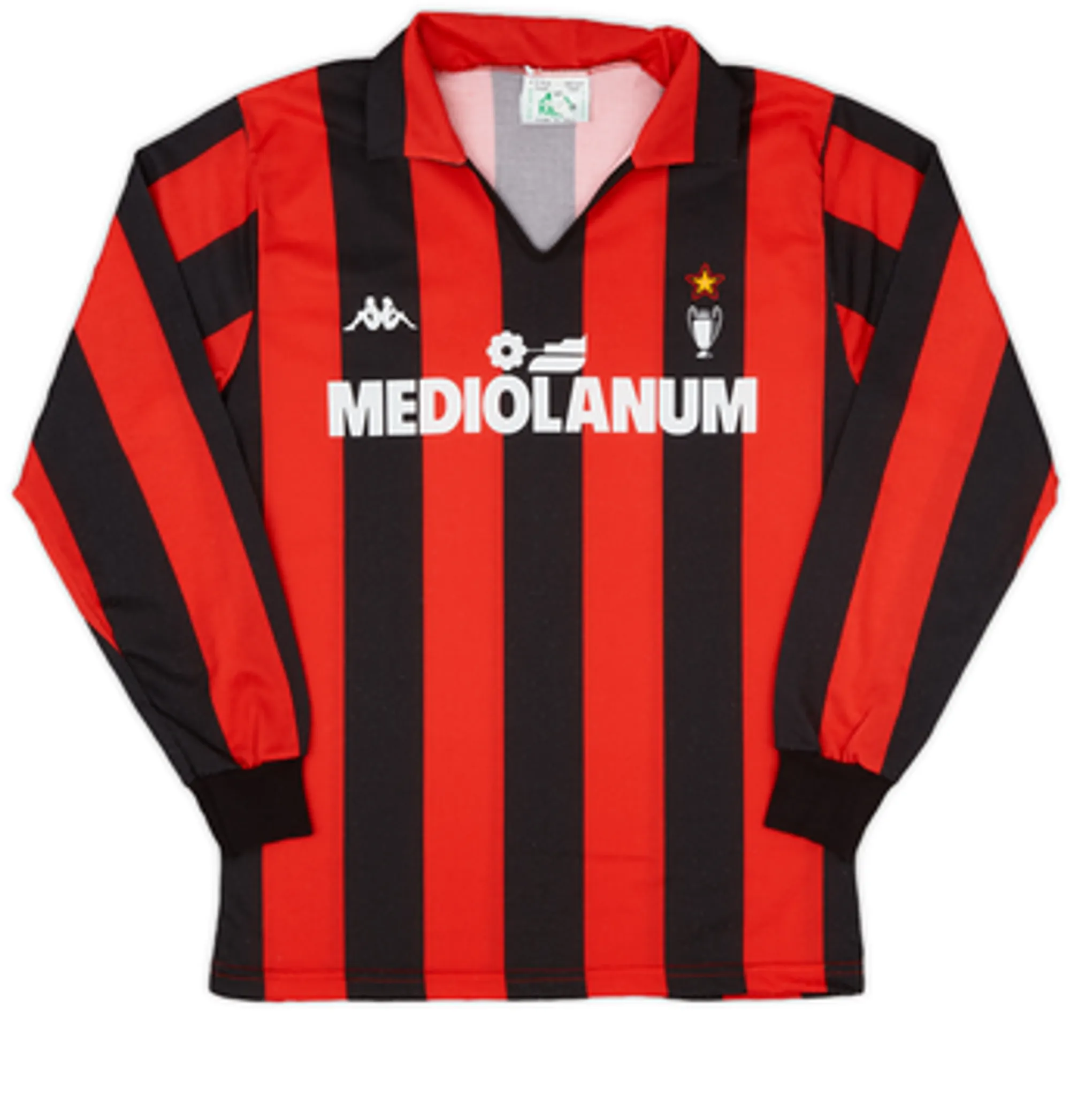 1988-89 AC Milan Home L/S Shirt - 8/10 - (L)