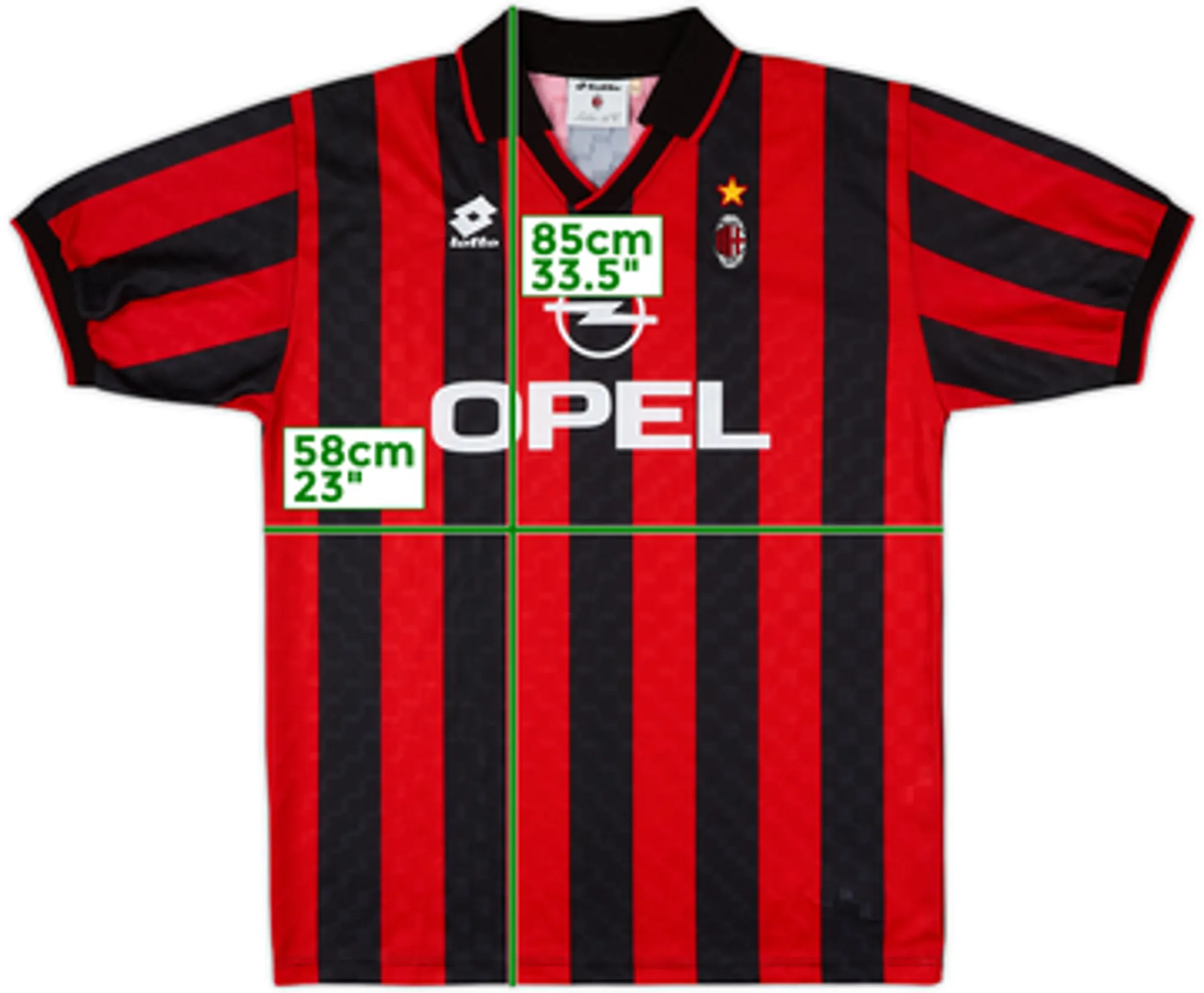 1995-96 AC Milan Home Shirt - 9/10 - (XL)
