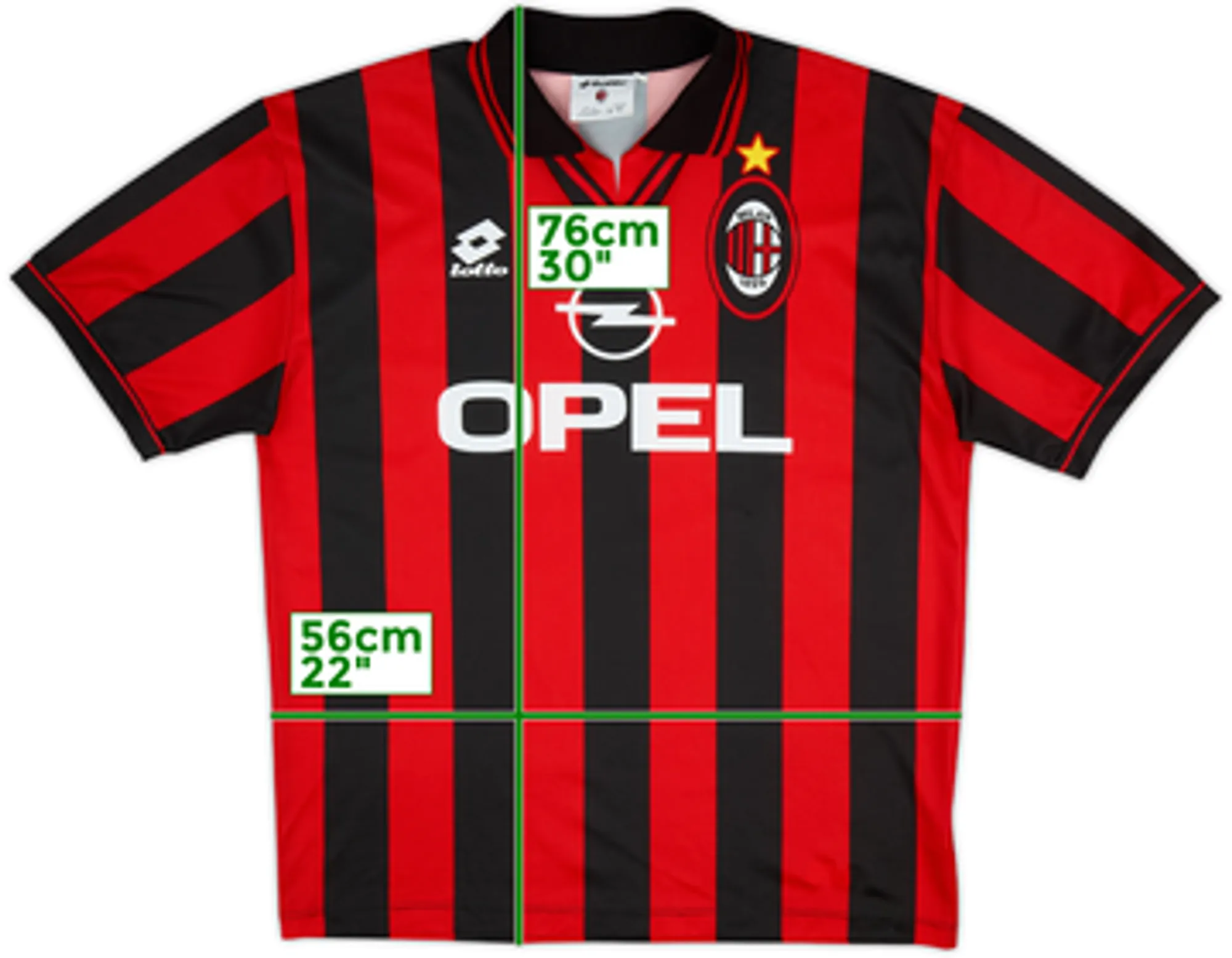 1996-97 AC Milan Home Shirt - 8/10 - (XL)