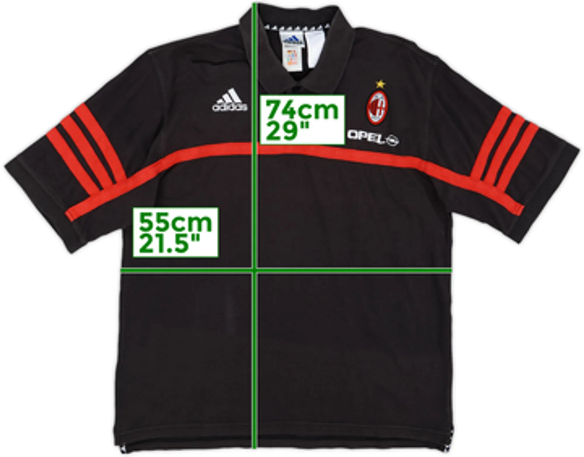 2000-01 AC Milan adidas Polo Shirt - 8/10 - (L)