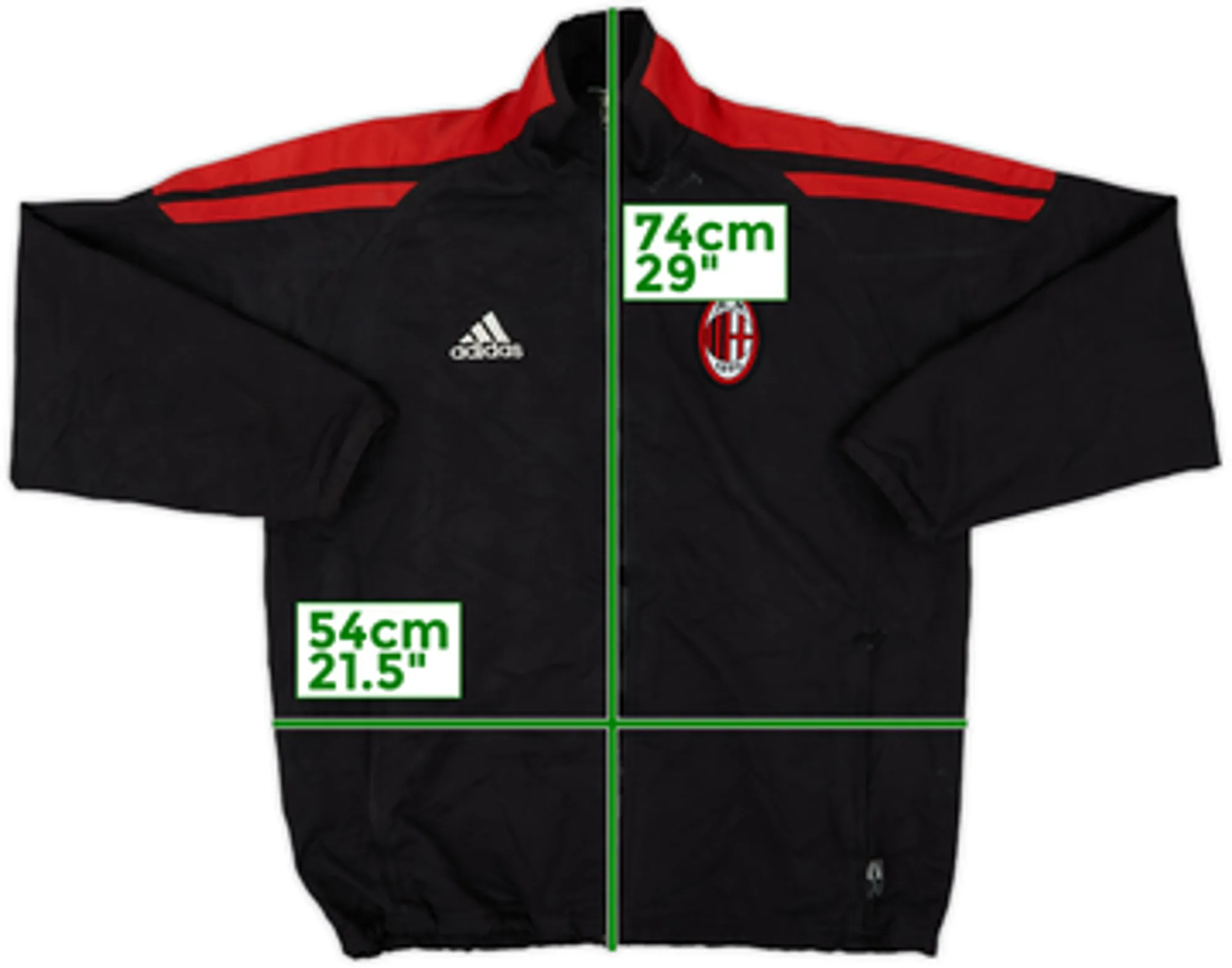 2001-02 AC Milan adidas Track Jacket - 6/10 - (XL.Boys)