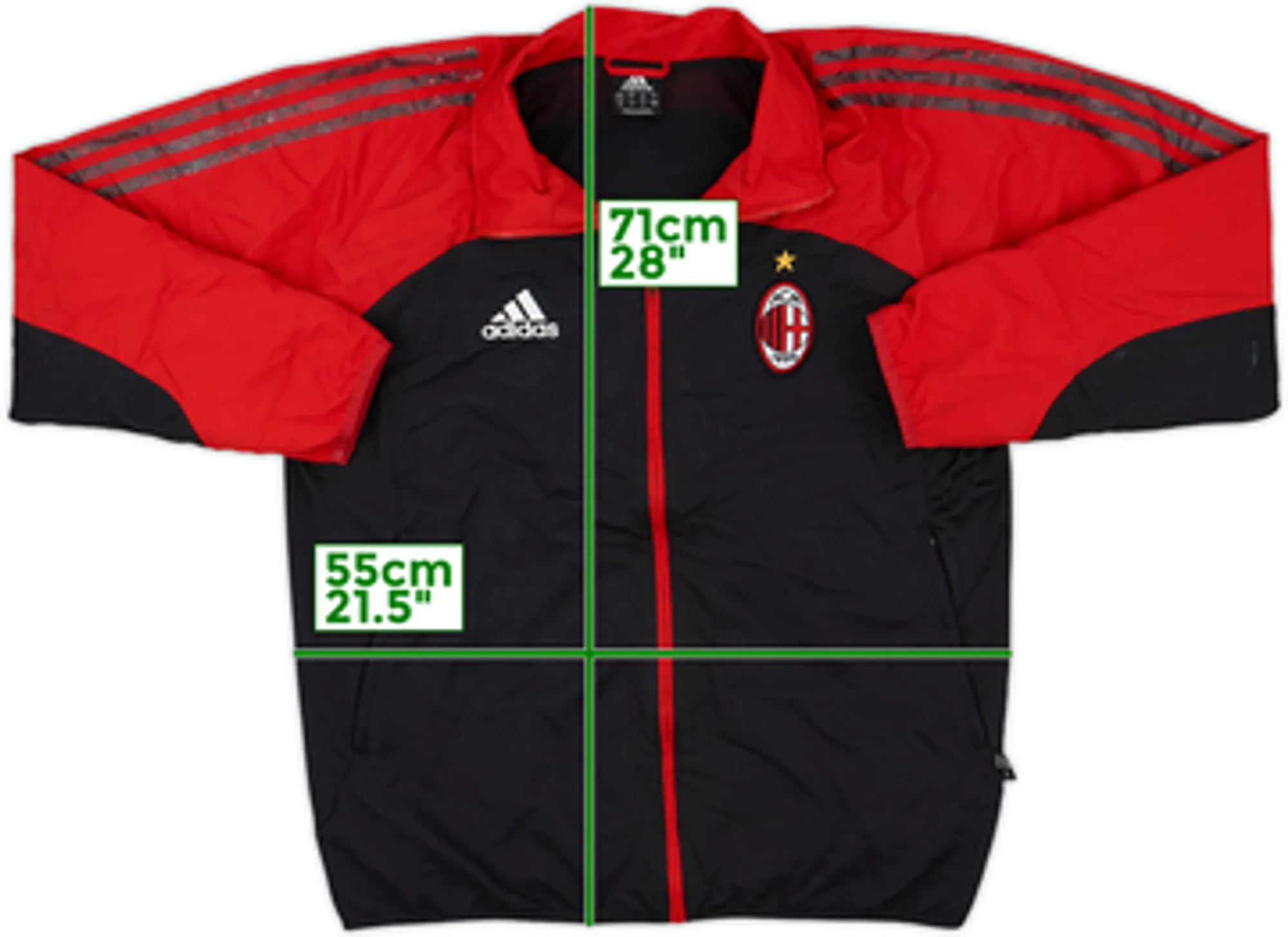 2002-03 AC Milan adidas Track Jacket - 5/10 - (M)