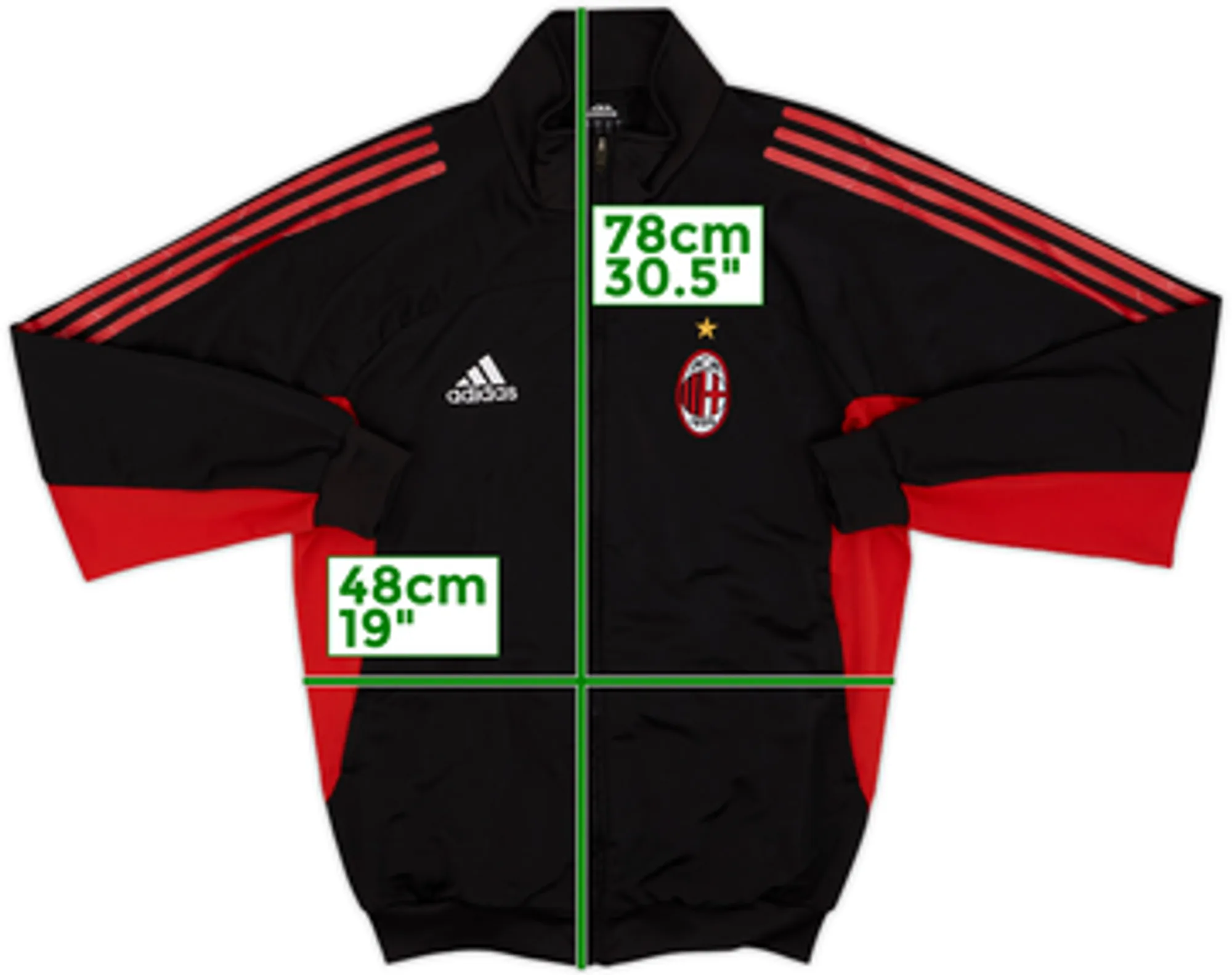 2002-03 AC Milan adidas Track Jacket - 8/10 - (S)