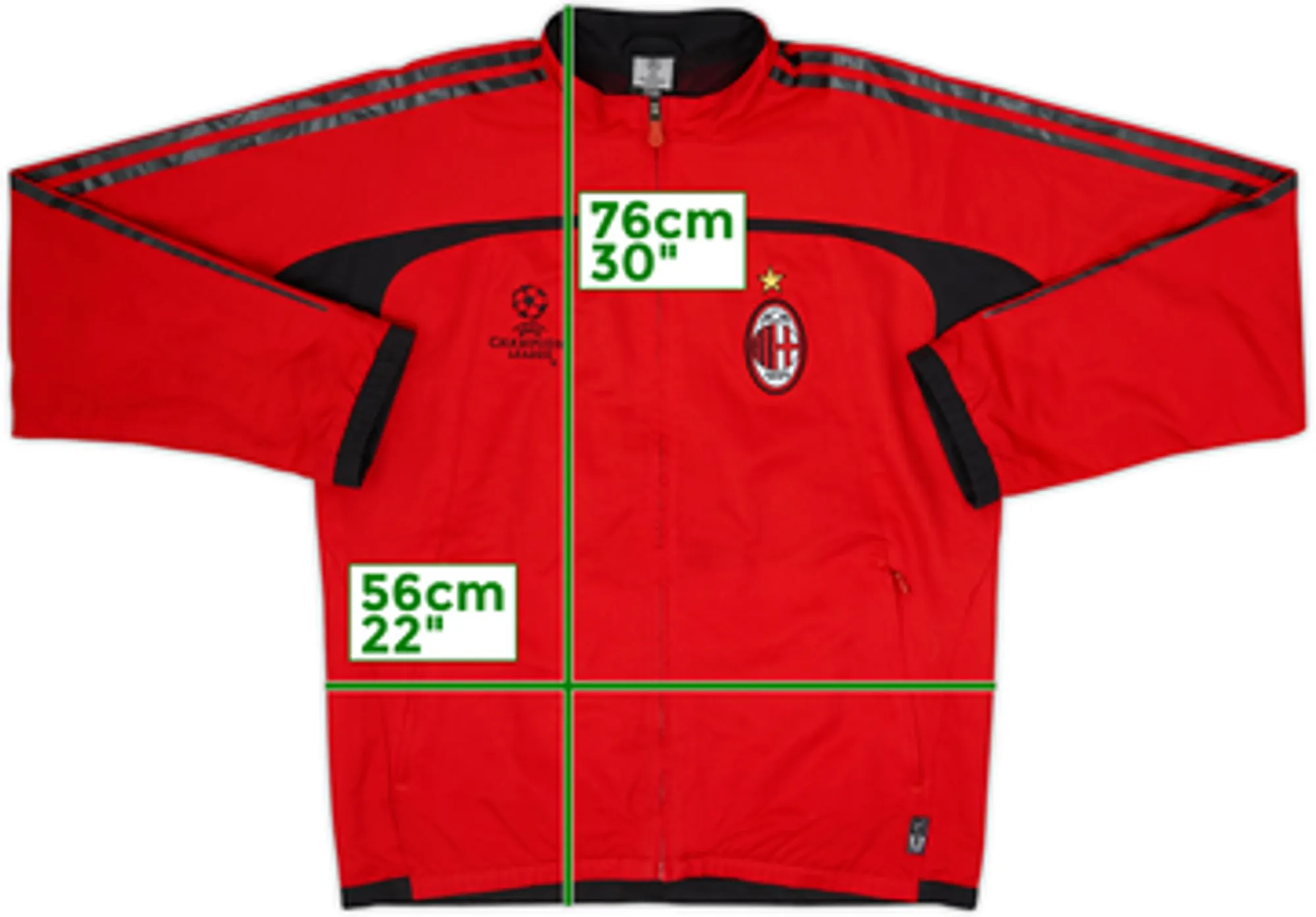2004-05 AC Milan adidas CL Track Jacket - 8/10 - (M/L)